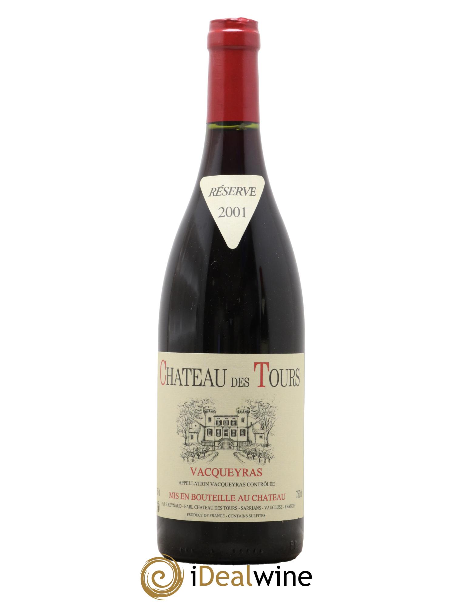 Vacqueyras Château des Tours Emmanuel Reynaud 2001 - Lot de 1 bouteille - 0