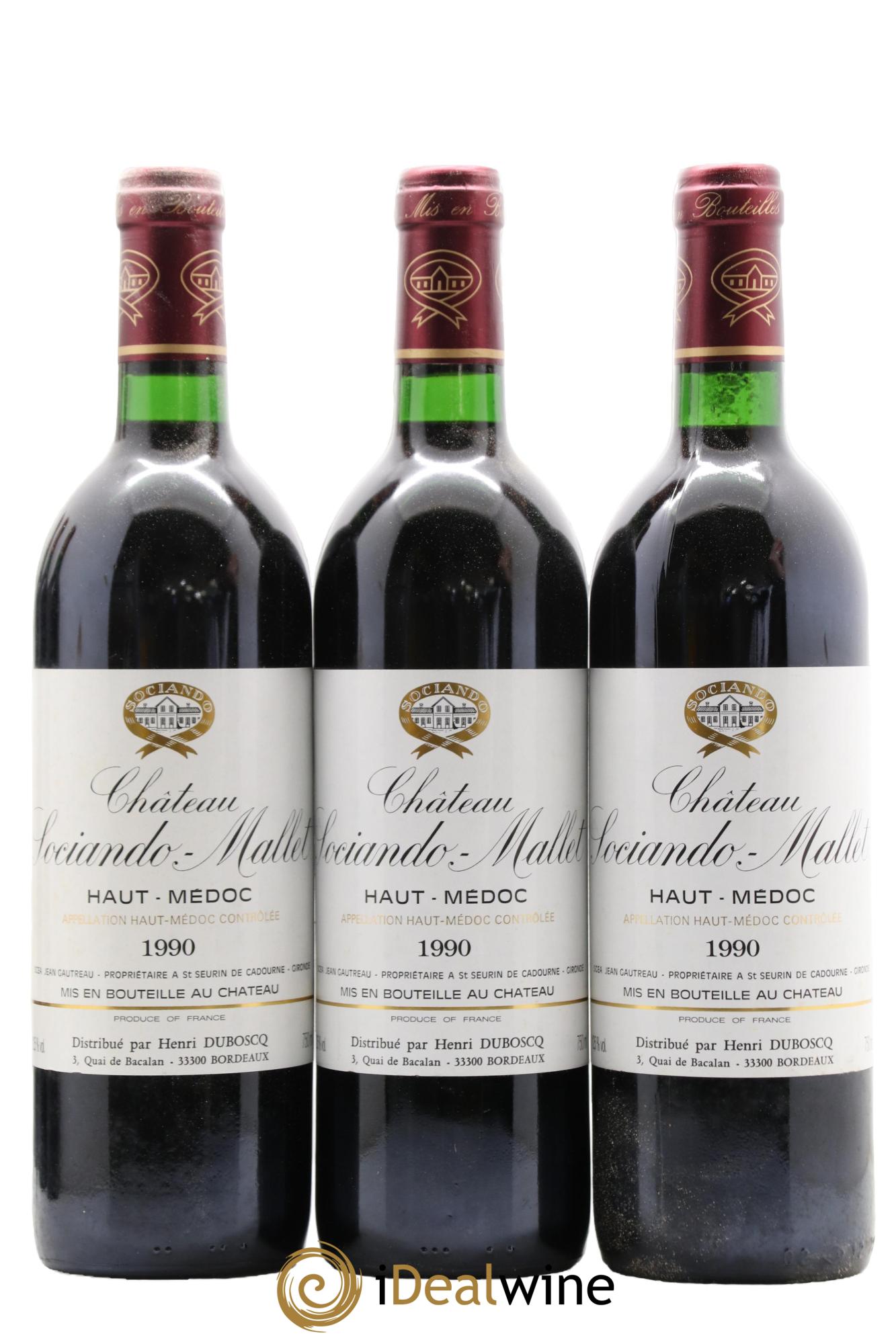 Château Sociando Mallet 1990 - Posten von 12 Flaschen - 3