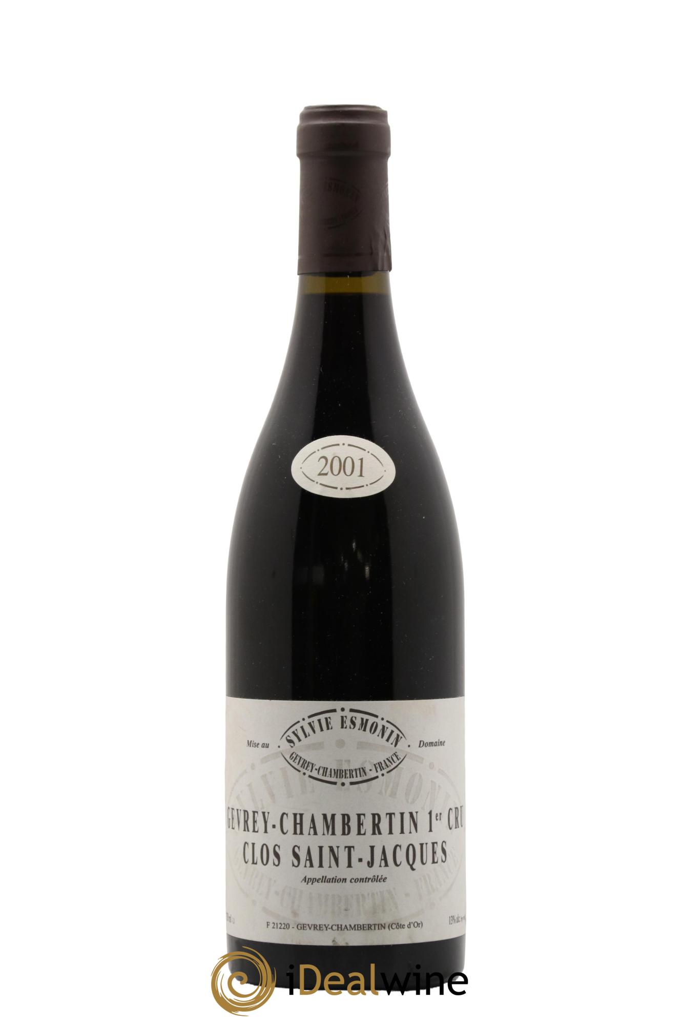 Gevrey-Chambertin 1er Cru Clos Saint Jacques Sylvie Esmonin 2001 - Lot of 1 bottle - 0