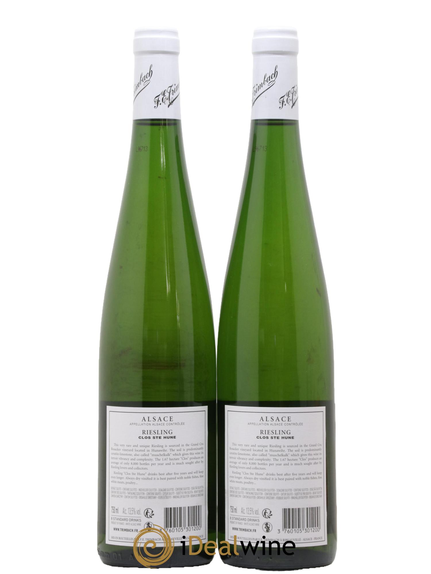 Alsace Riesling Clos Sainte-Hune Trimbach (Domaine) 2017 - Lot of 2 bottles - 1