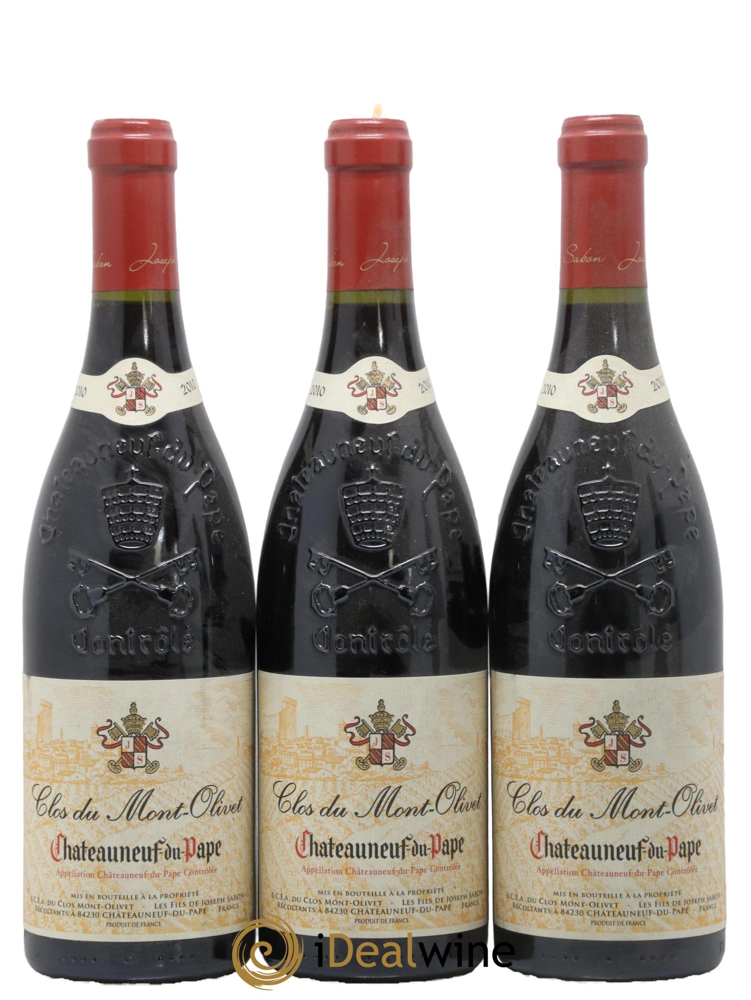 Châteauneuf-du-Pape Clos du Mont-Olivet 2010 - Posten von 3 Flaschen - 0