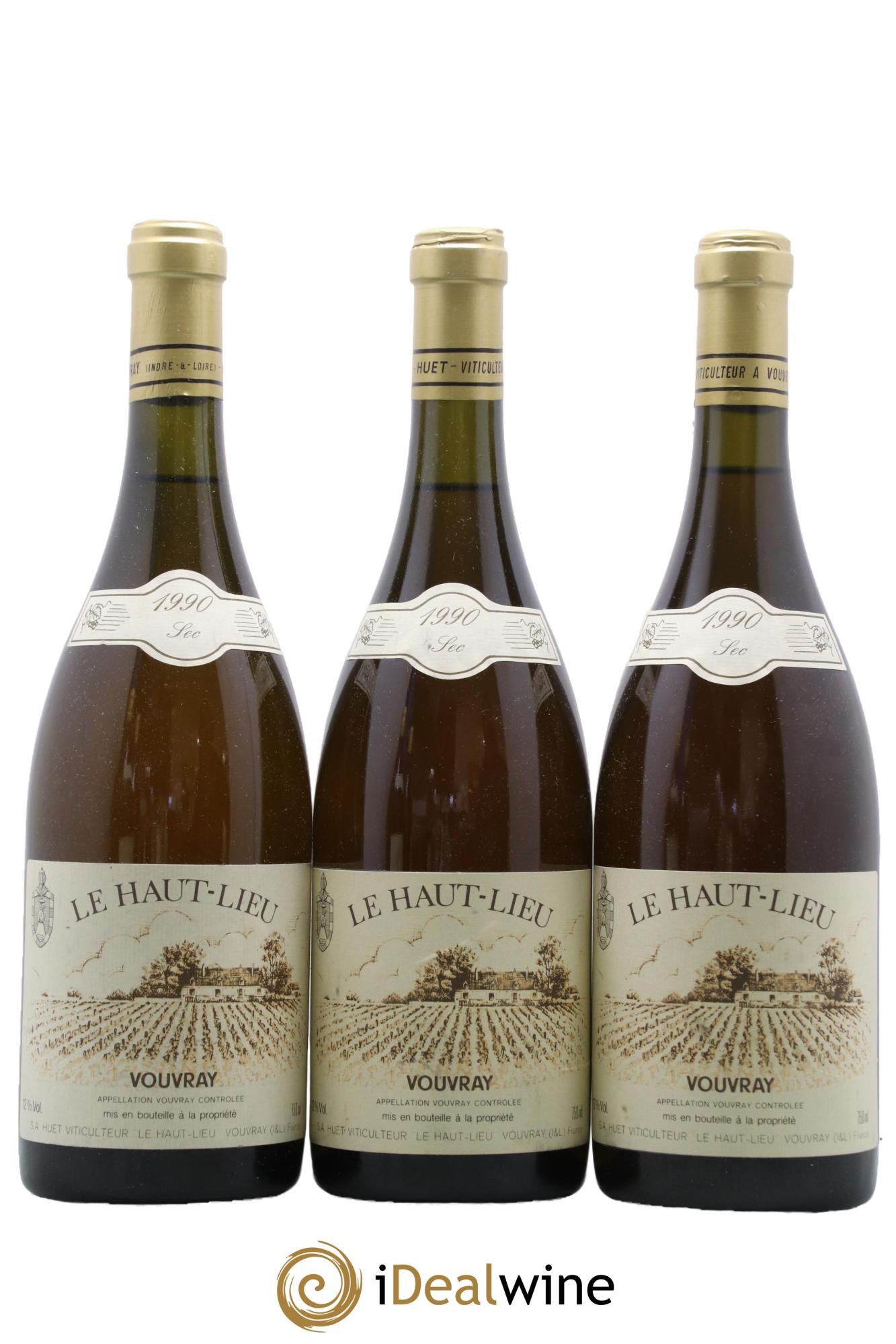 Vouvray Le Haut-Lieu Sec Domaine Huet 1990 - Posten von 3 Flaschen - 0