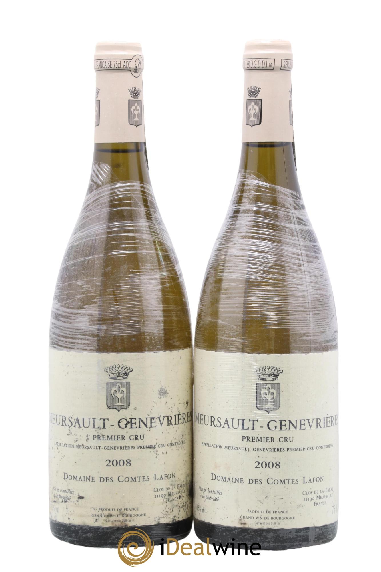 Meursault 1er Cru Genevrières Comtes Lafon (Domaine des) 2008 - Lot de 2 bouteilles - 0