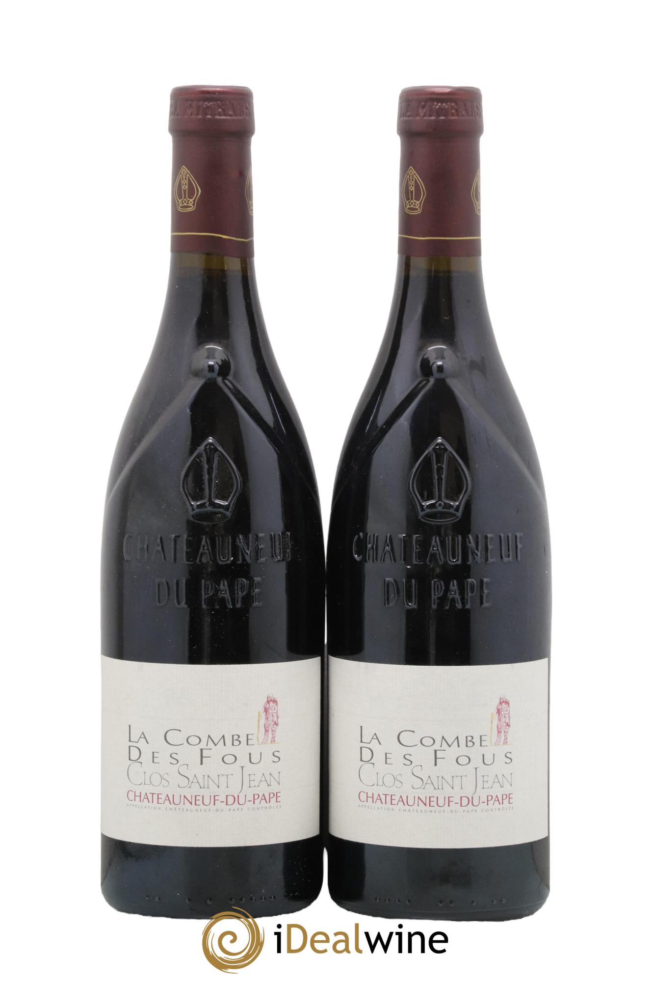 Châteauneuf-du-Pape Clos Saint-Jean La Combe des Fous Pascal et Vincent Maurel 2010 - Posten von 2 Flaschen - 0