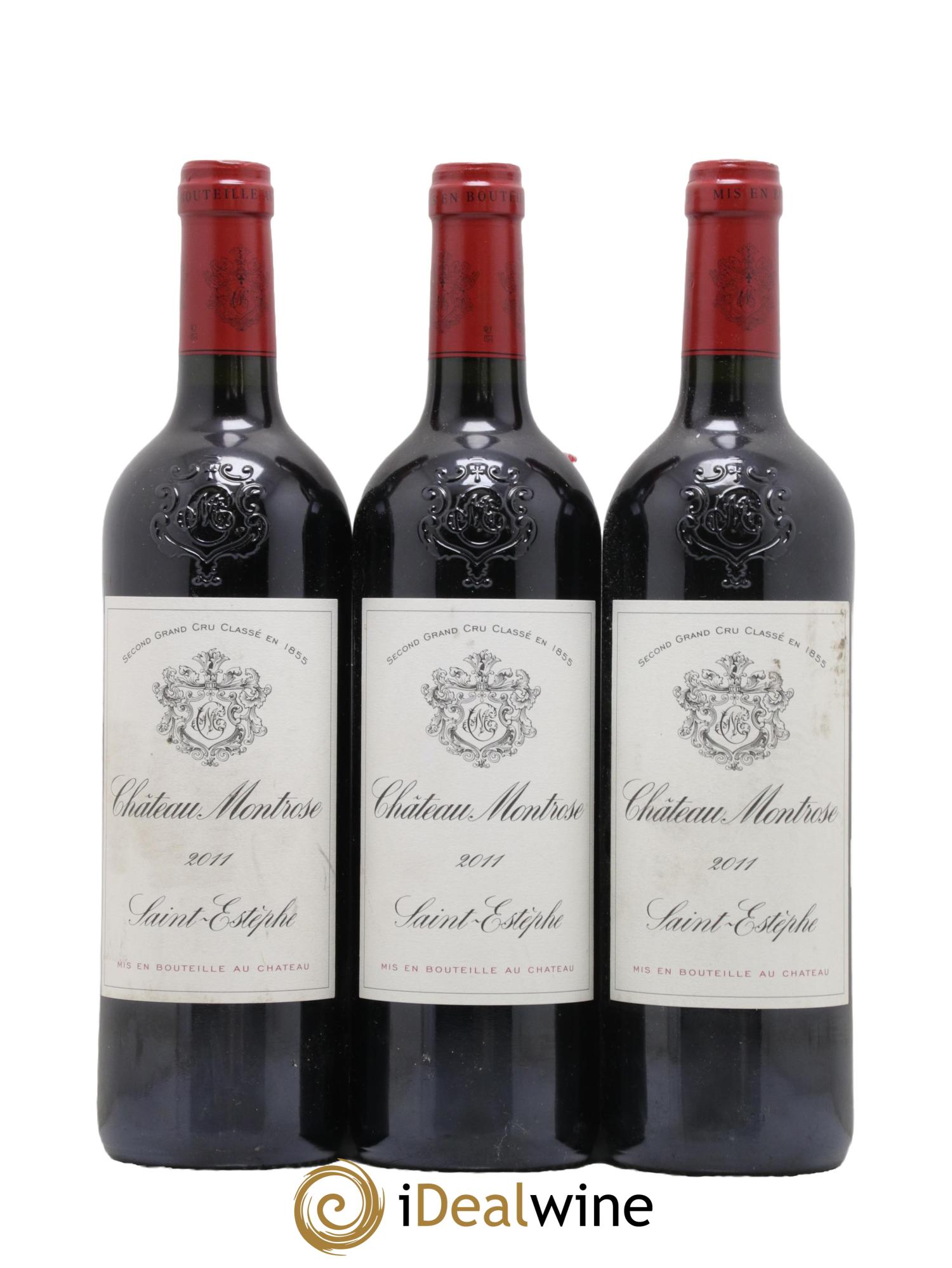 Château Montrose 2ème Grand Cru Classé  2011 - Lotto di 3 bottiglie - 0