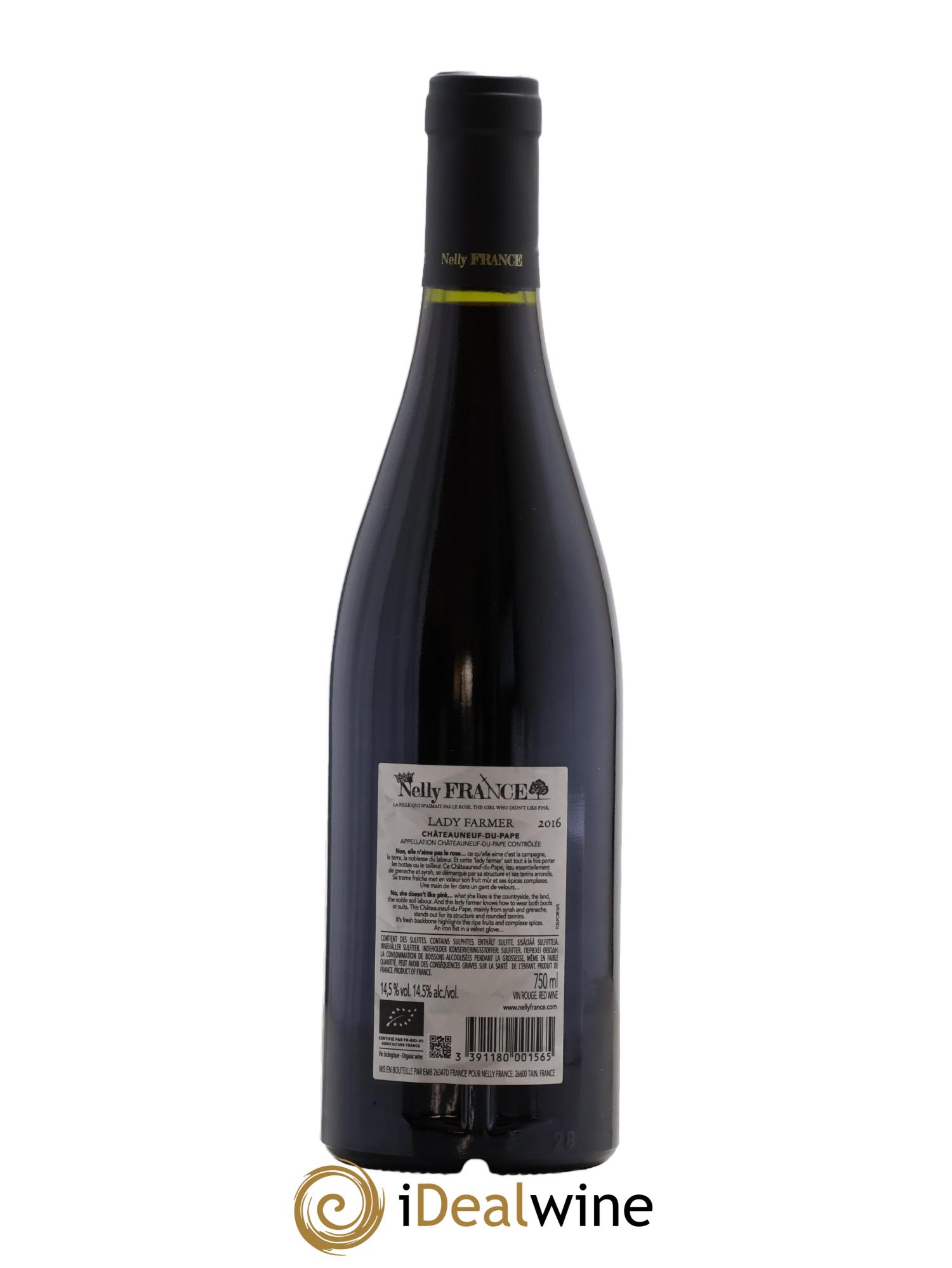 Châteauneuf-du-Pape Lady Farmer Nelly France 2016 - Lot de 1 bouteille - 1