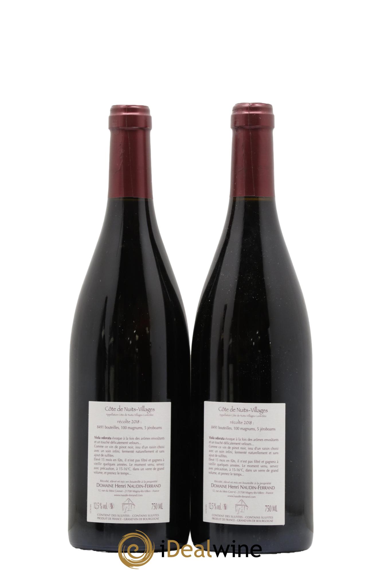 Côte de Nuits-Villages Viola Odorata Naudin-Ferrand (Domaine) 2018 - Lotto di 2 bottiglie - 1