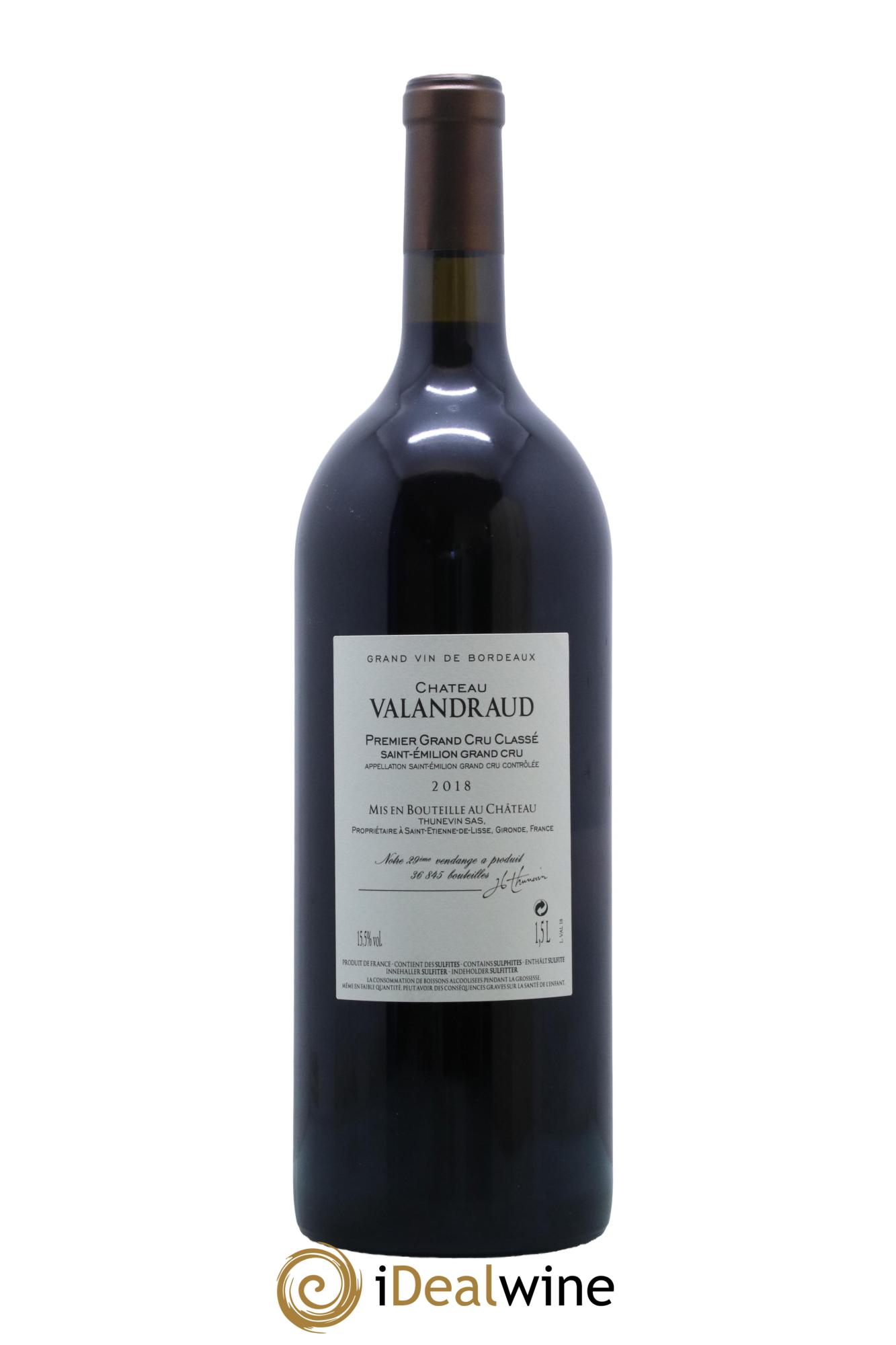 Château de Valandraud 1er Grand Cru Classé B depuis 2012  2018 - Lot of 1 magnum - 2