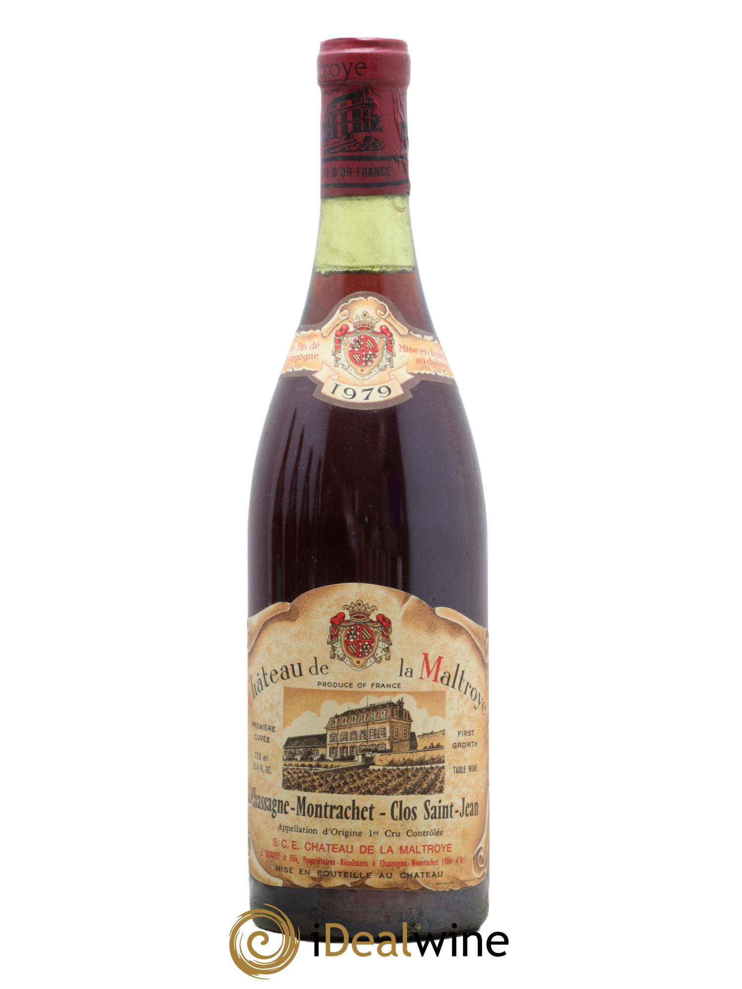 Chassagne-Montrachet 1er Cru Clos Saint-Jean Château de la Maltroye 1979 - Lot of 1 bottle - 0