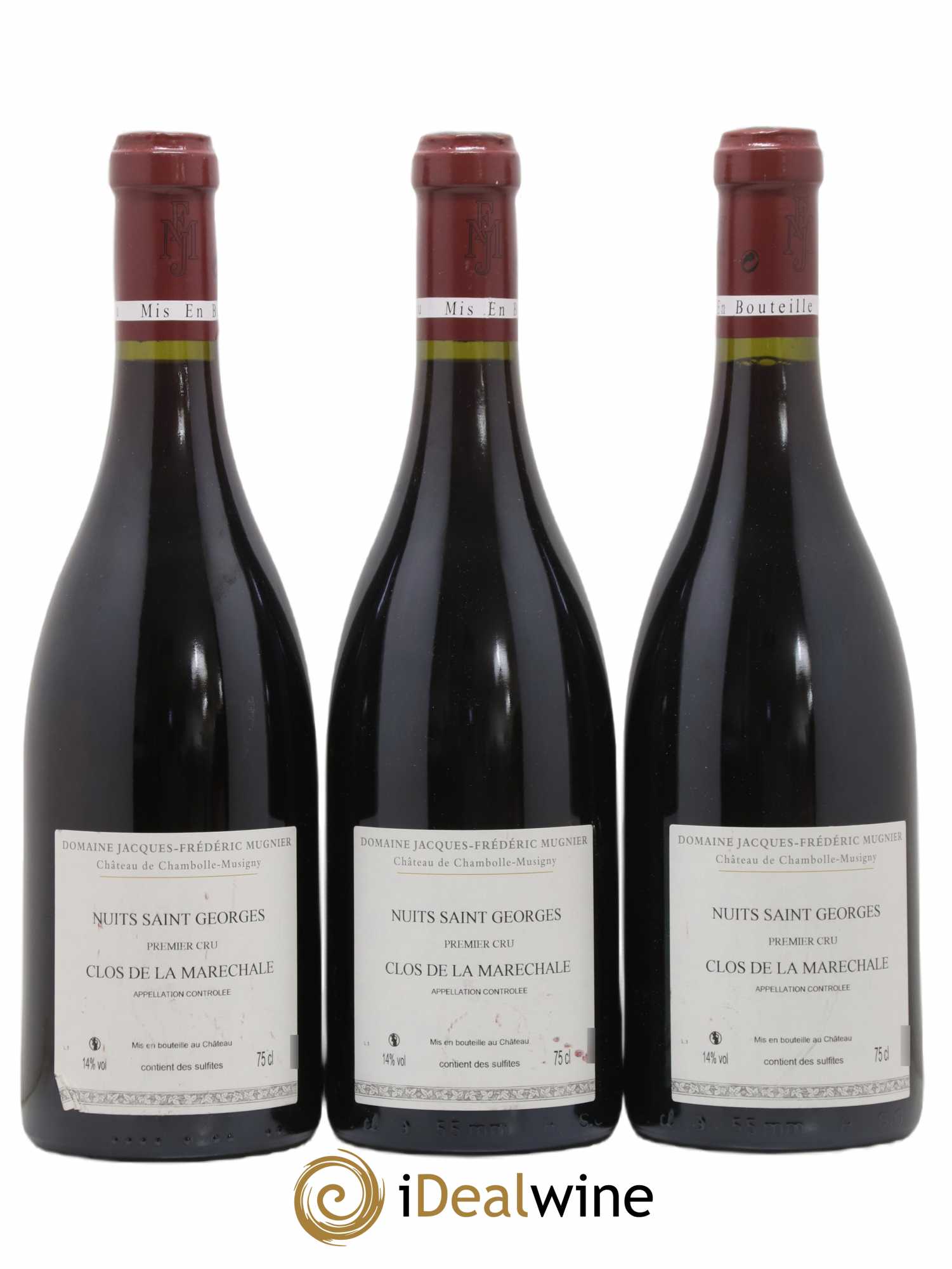 Nuits Saint-Georges 1er Cru Clos de La Maréchale Jacques-Frédéric Mugnier 2009 - Lotto di 3 bottiglie - 1