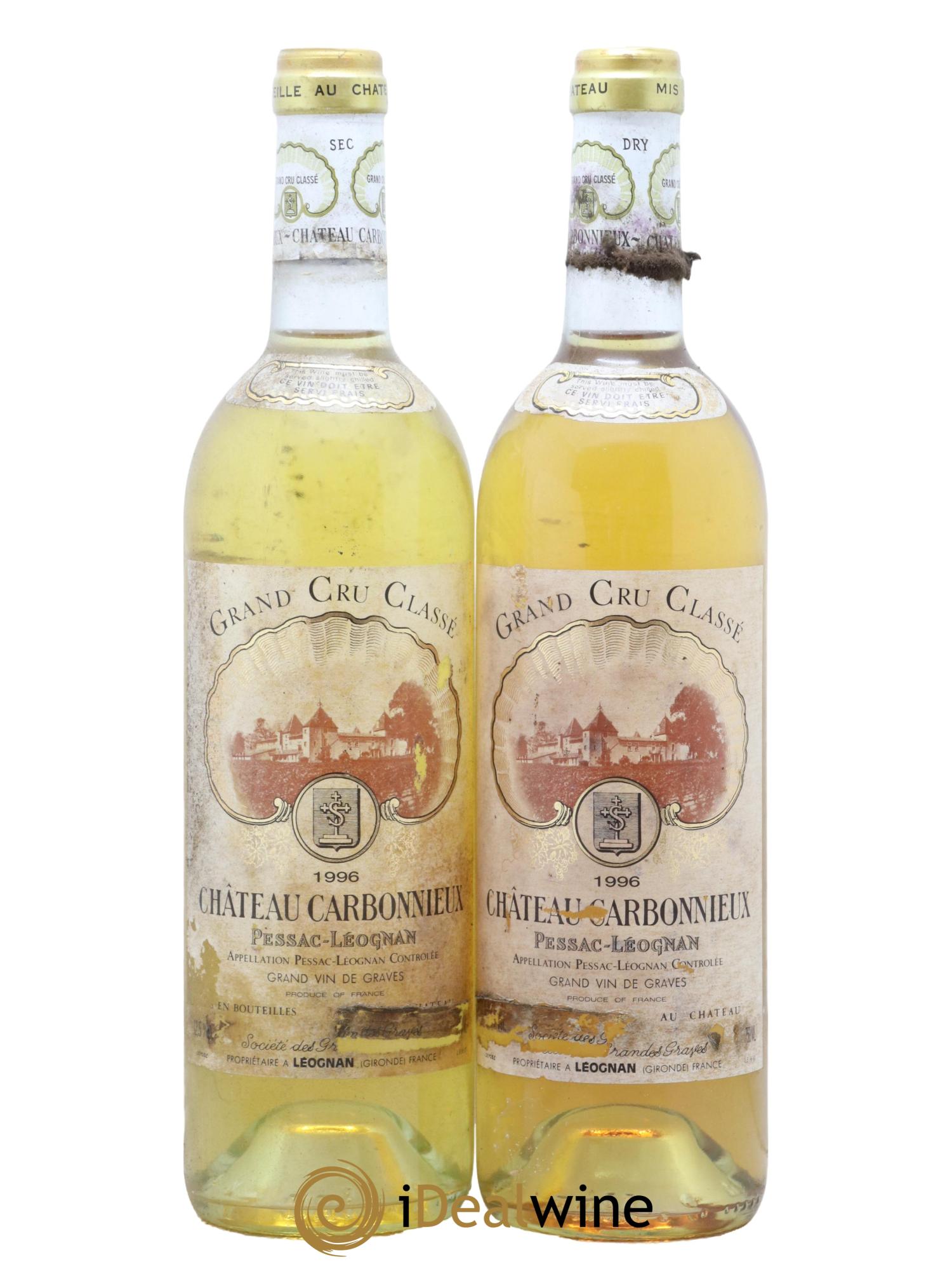 Château Carbonnieux Cru Classé de Graves  1996 - Lot de 2 bouteilles - 0