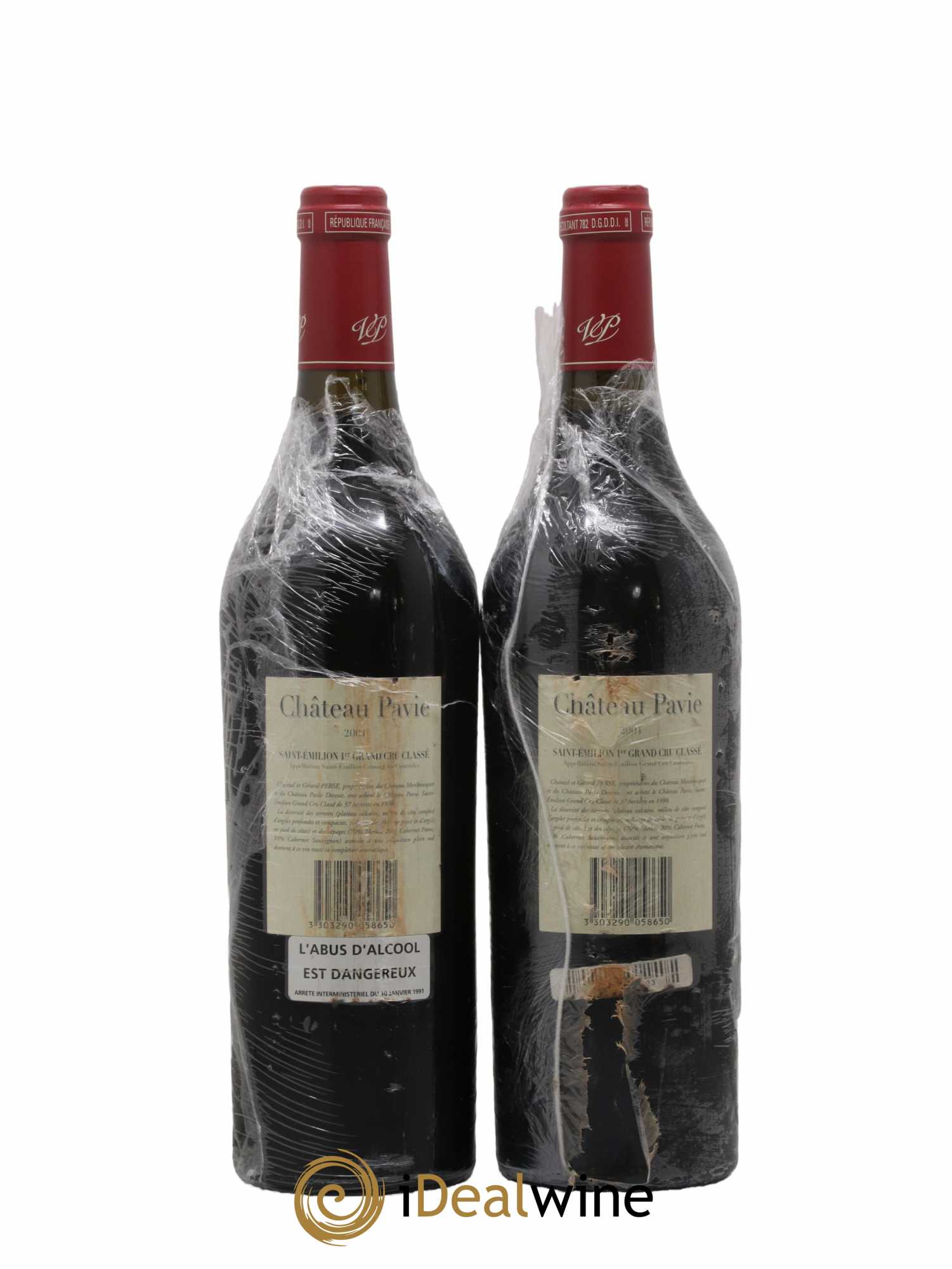 Château Pavie 1er Grand Cru Classé A 2001 - Lot de 2 bouteilles - 1