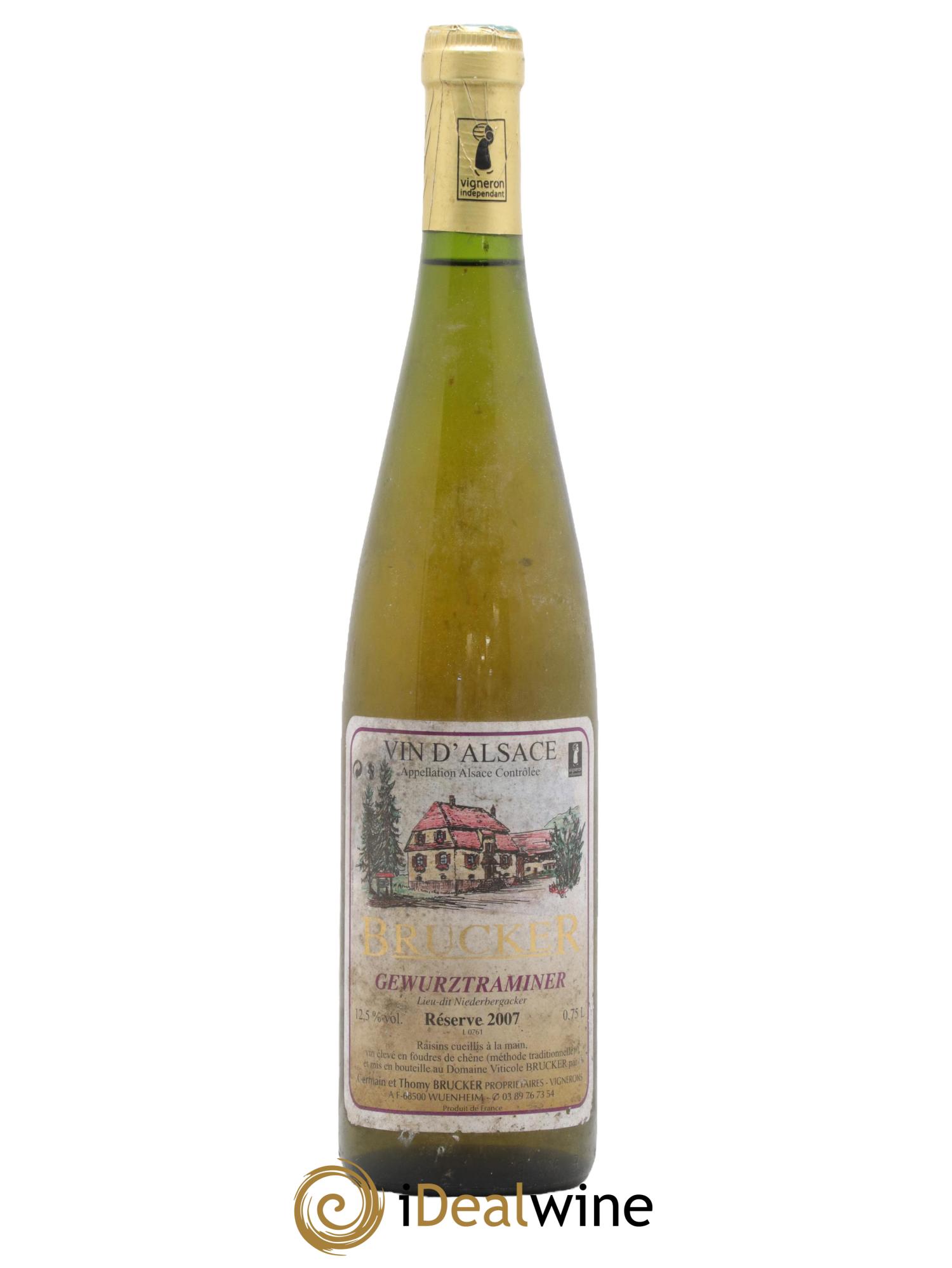 Alsace Gewurztraminer Reserve Brucker 2007 - Lot de 1 bouteille - 0