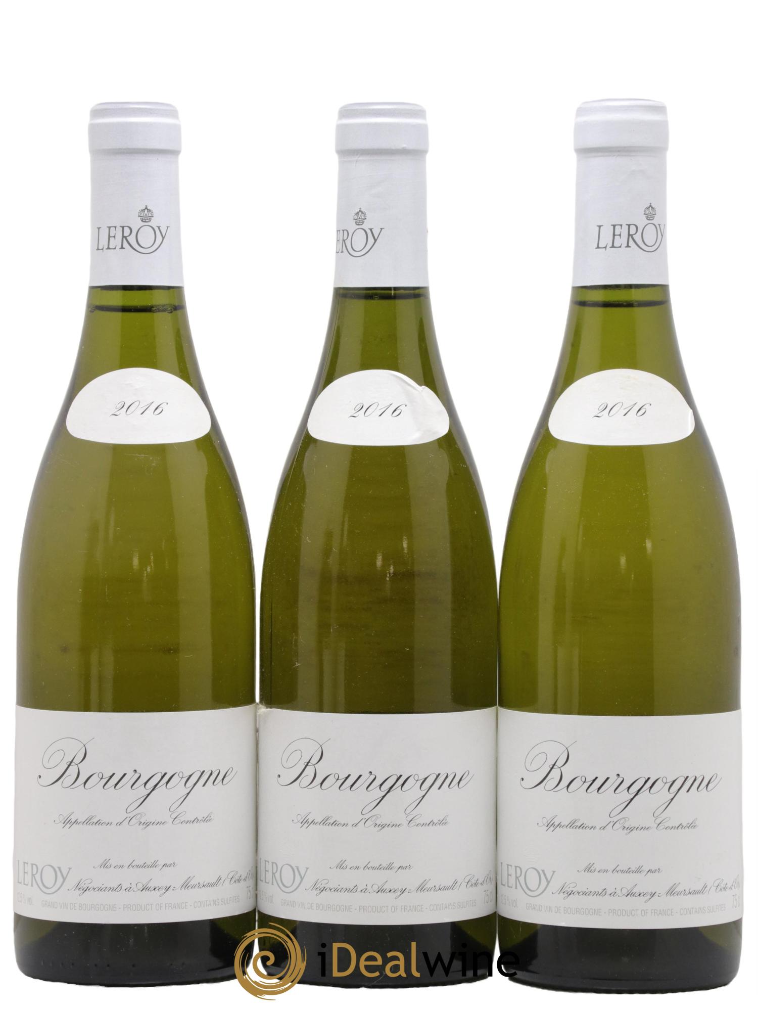 Bourgogne Leroy SA 2016 - Lot of 3 bottles - 0