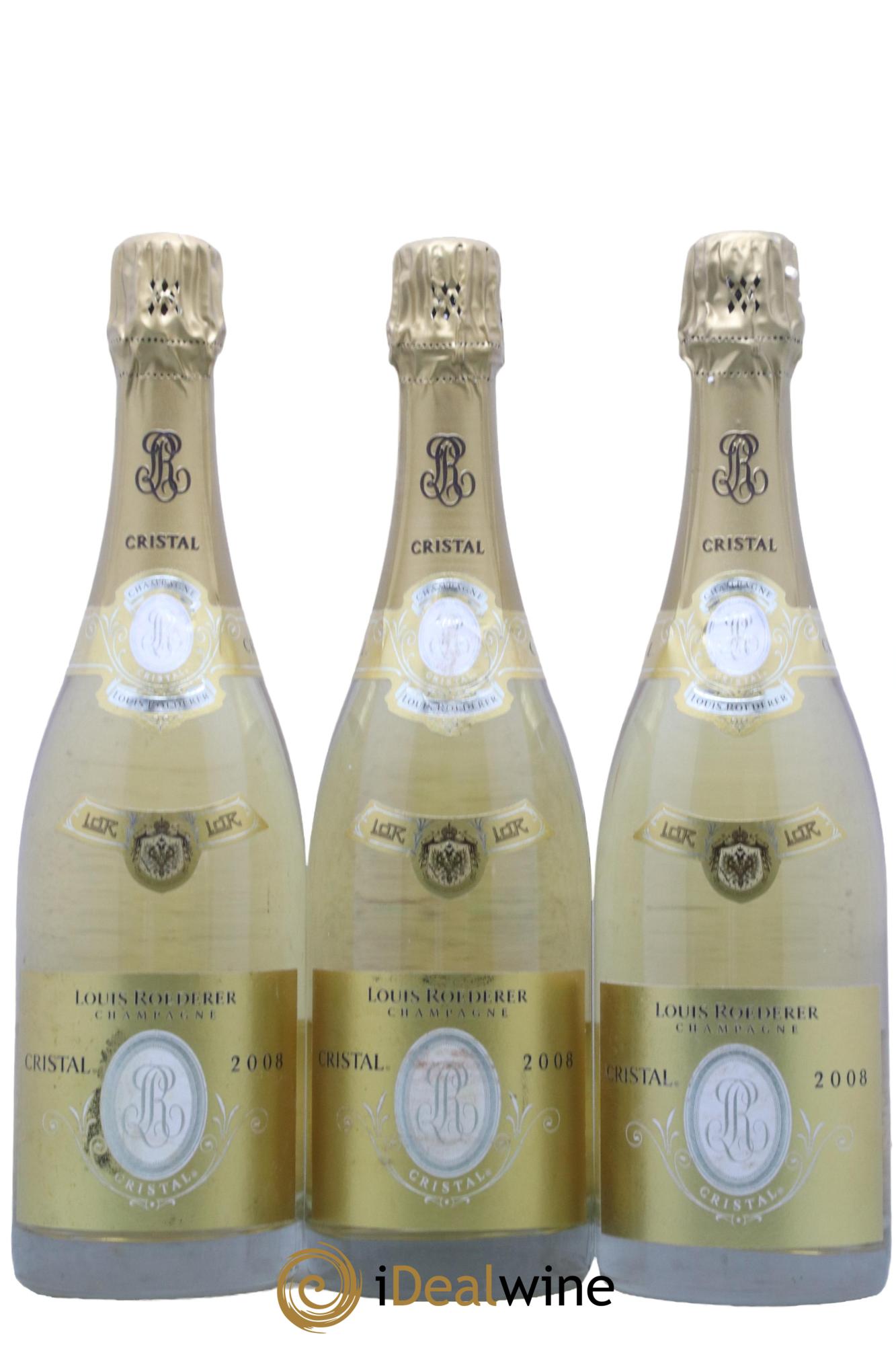 Cristal Louis Roederer 2008 - Posten von 3 Flaschen - 0