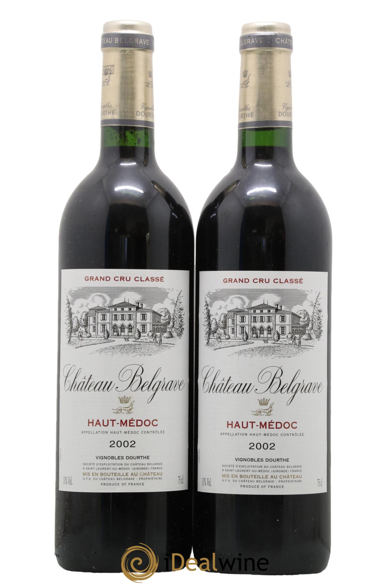 Château Belgrave 5ème Grand Cru Classé 2002 - Lot of 2 bottles - 0