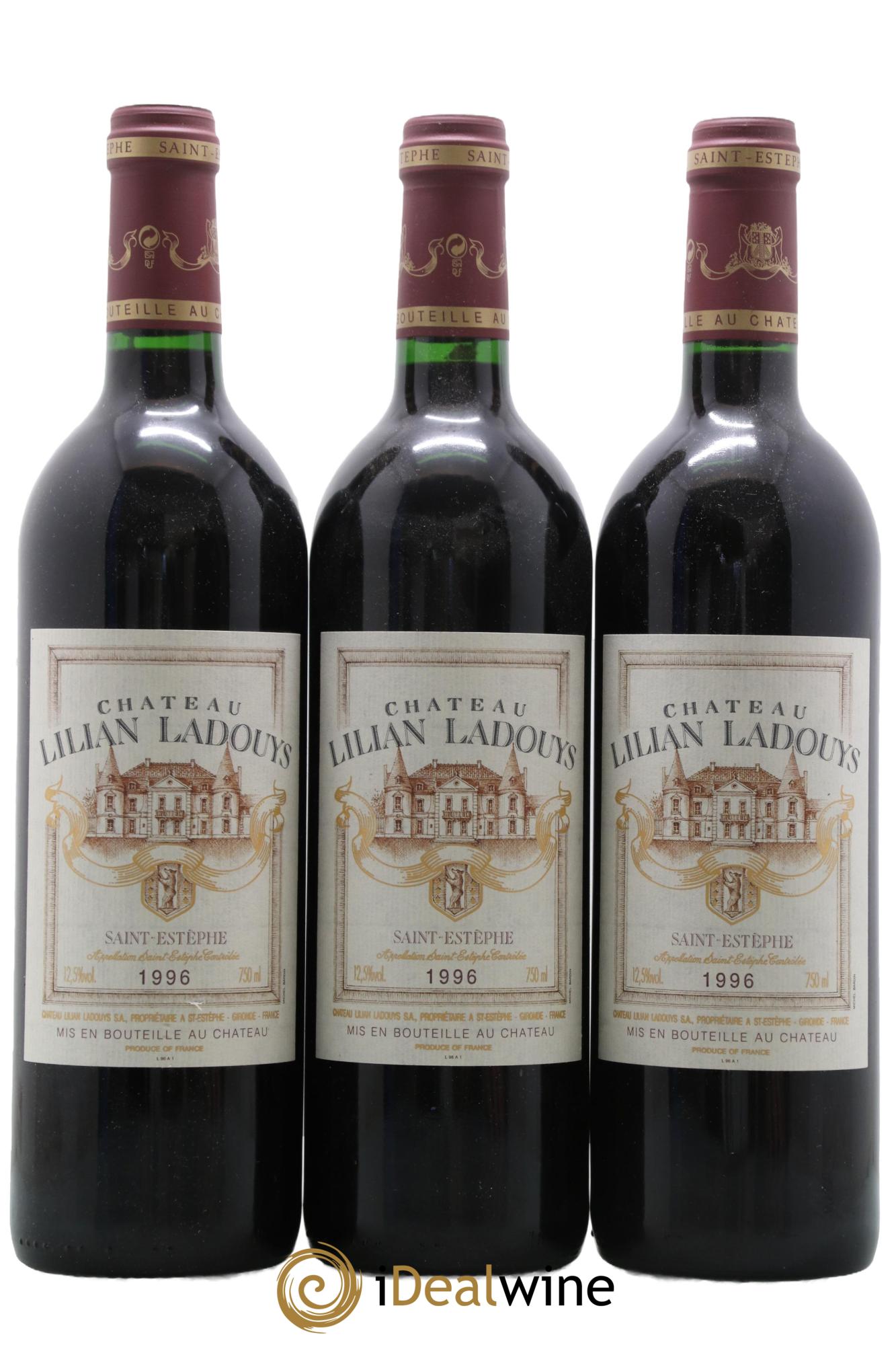 Château Lilian Ladouys Cru Bourgeois 1996 - Posten von 3 Flaschen - 0