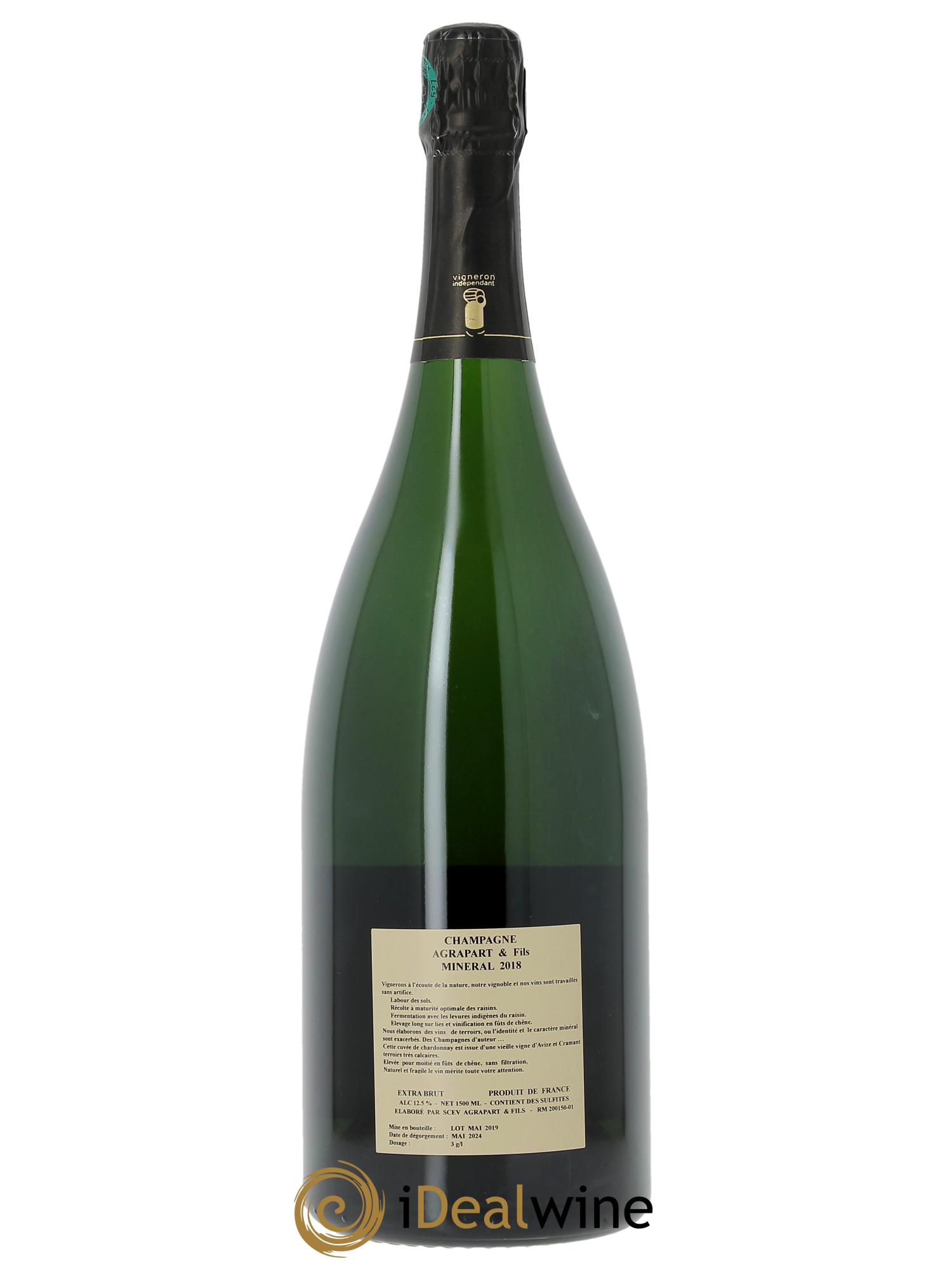 Minéral Extra-Brut Blanc de blancs Agrapart & Fils 2018 - Posten von 1 Magnum - 1