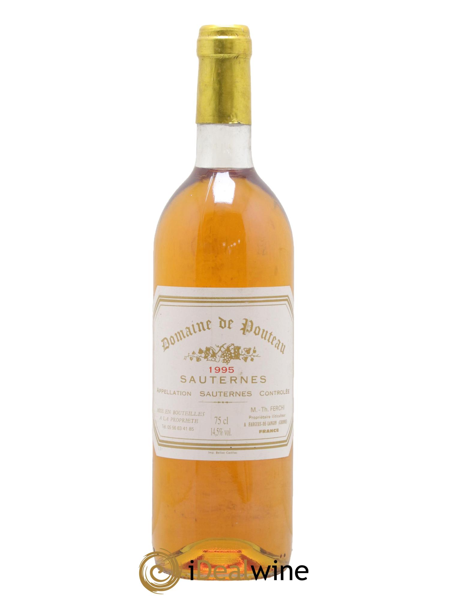 Sauternes Domaine De Pouteau 1995 - Lot de 1 bouteille - 0