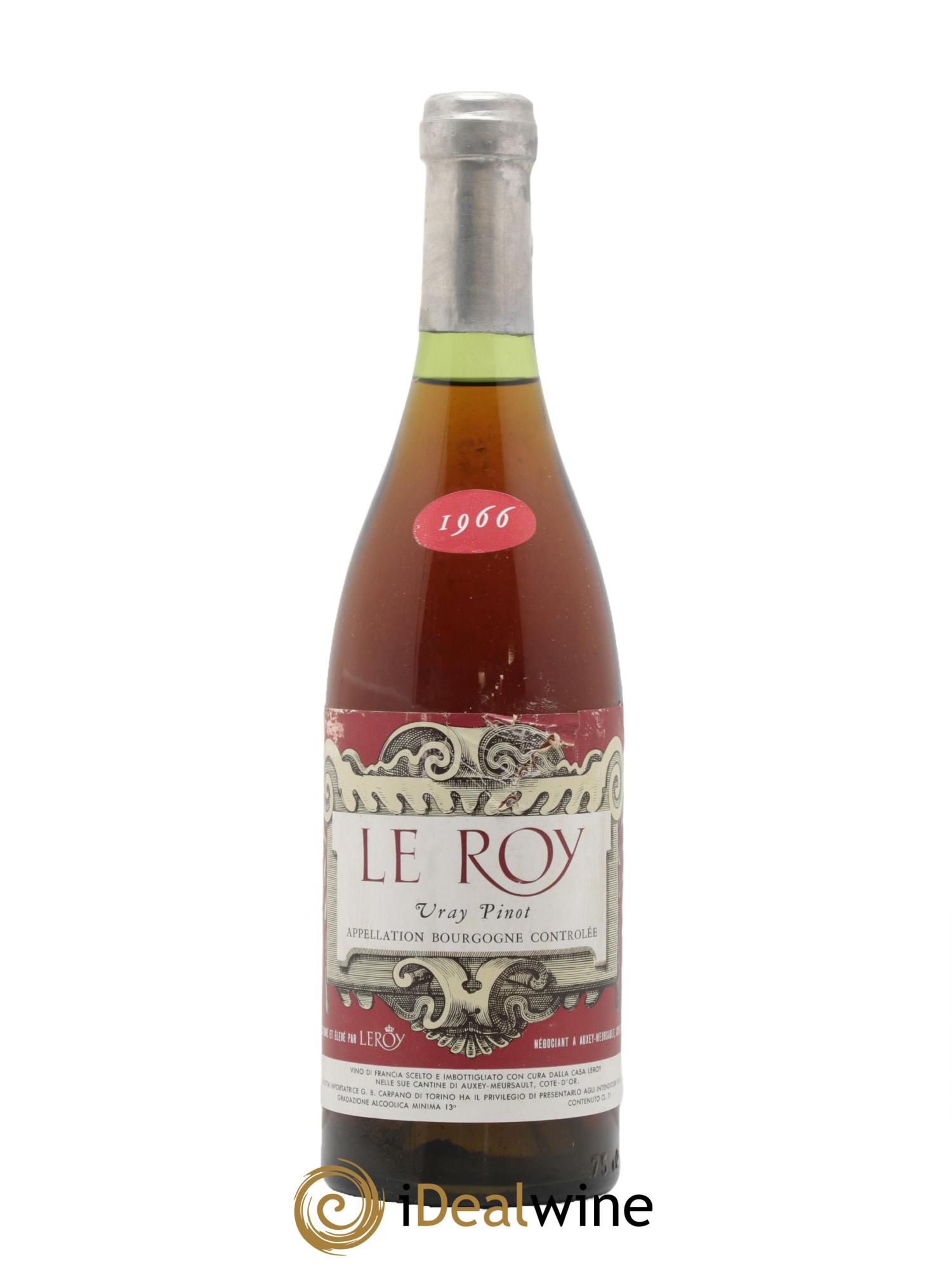 Bourgogne Vray Pinot Le Roy 1966 - Lotto di 1 bottiglia - 0