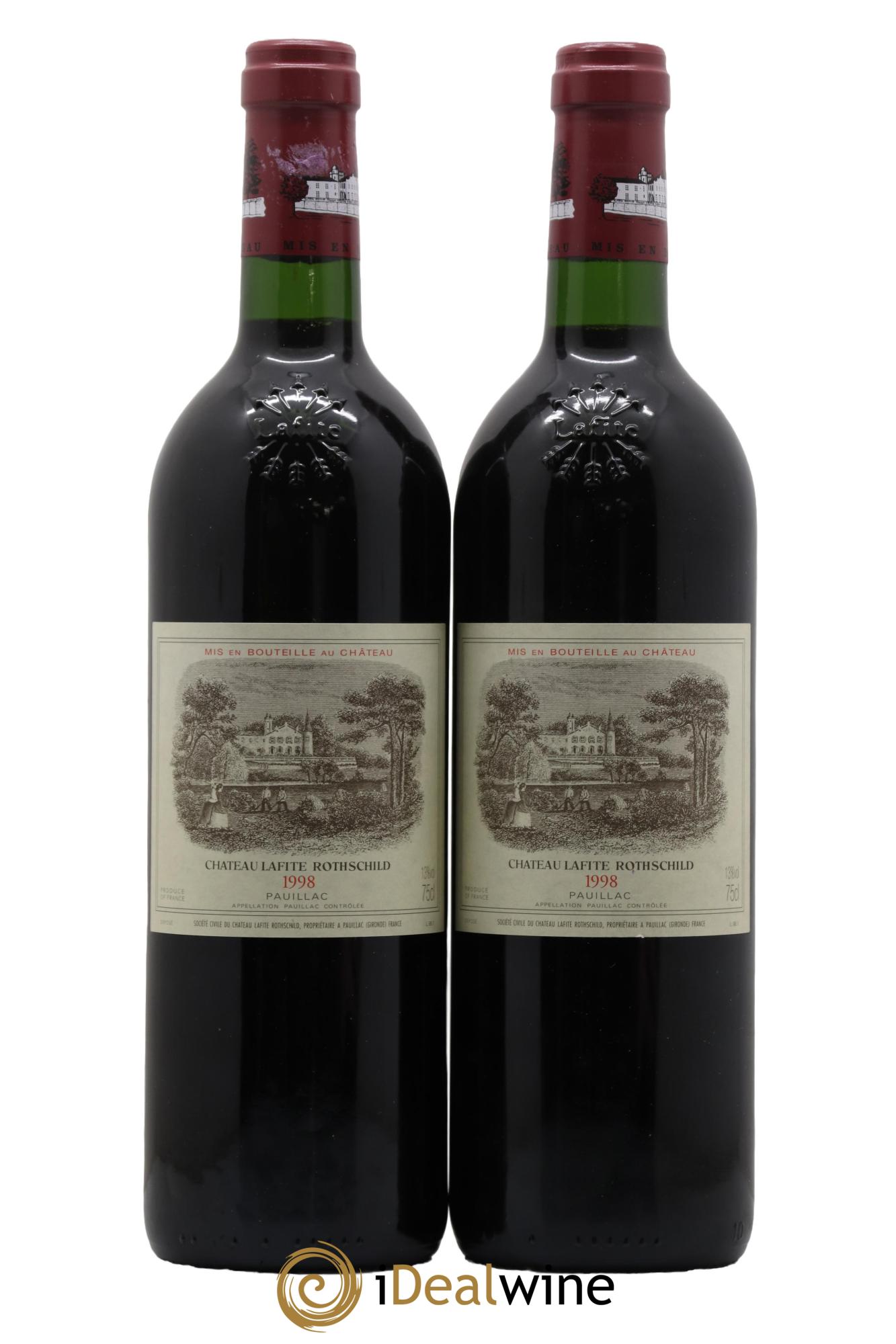 Château Lafite Rothschild 1er Grand Cru Classé  1998 - Lot de 2 bouteilles - 0