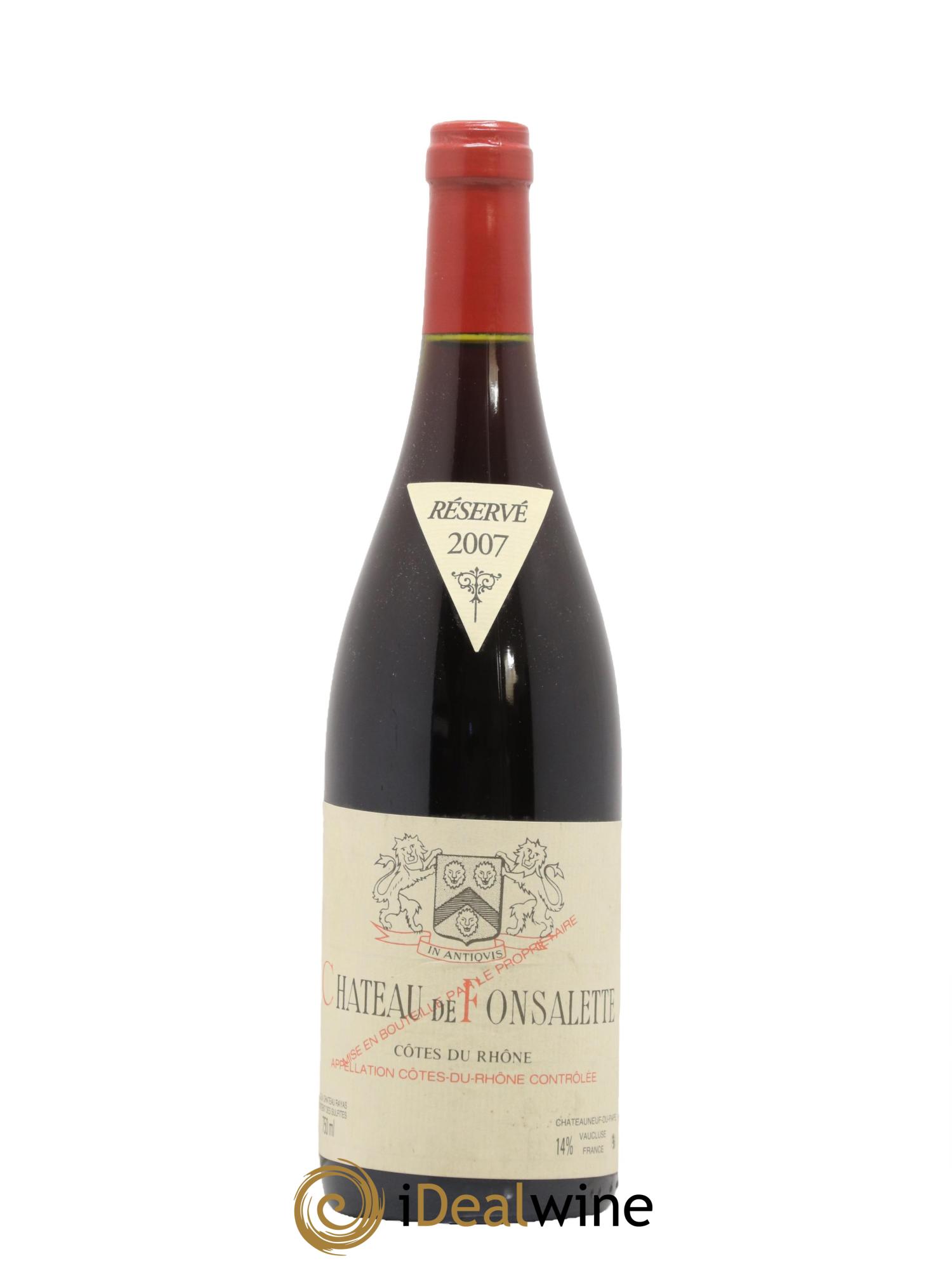 Côtes du Rhône Château de Fonsalette Emmanuel Reynaud 2007 - Lotto di 1 bottiglia - 0