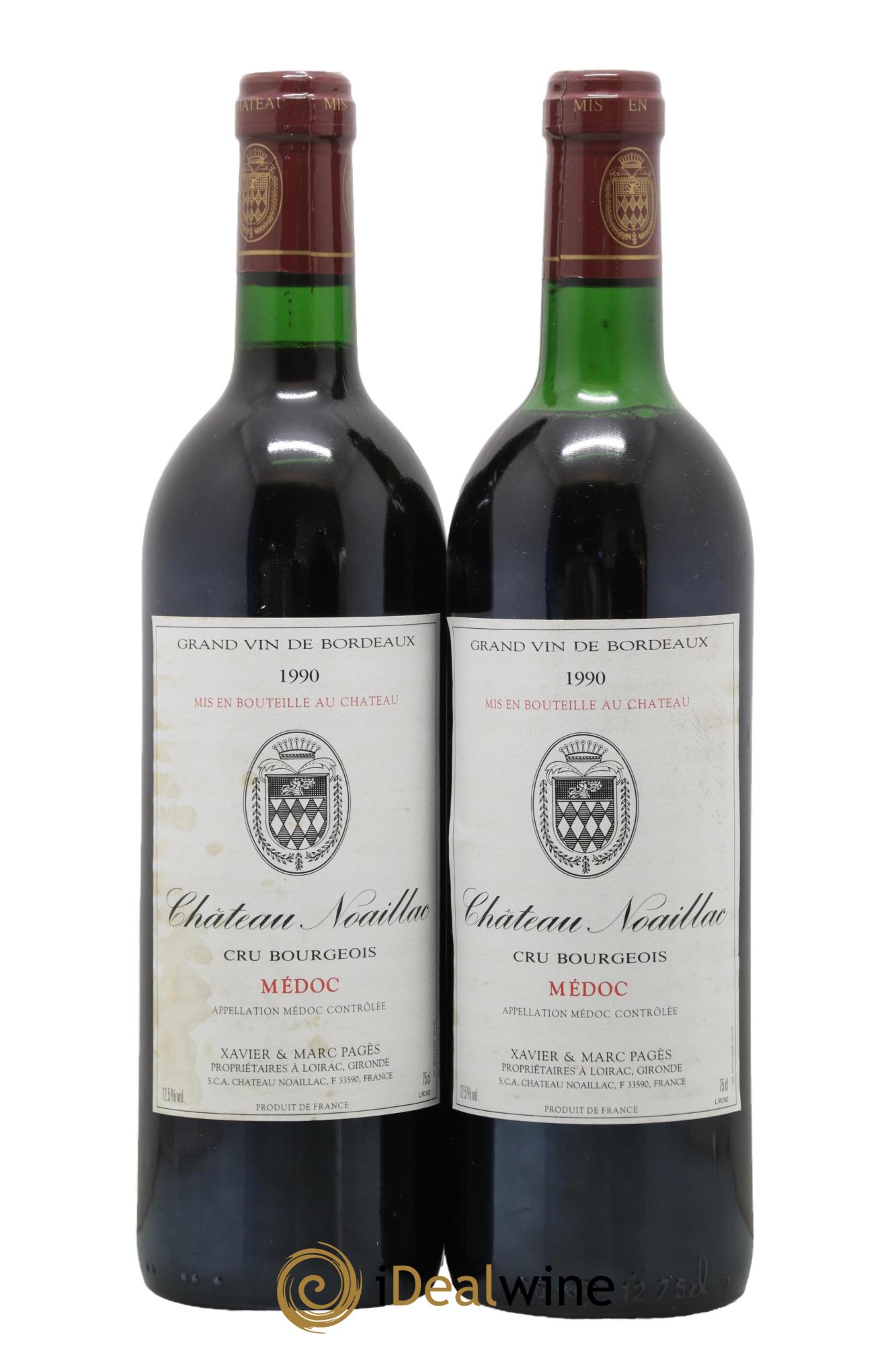 Château Noaillac Cru Bourgeois 1990 - Lot of 2 bottles - 0