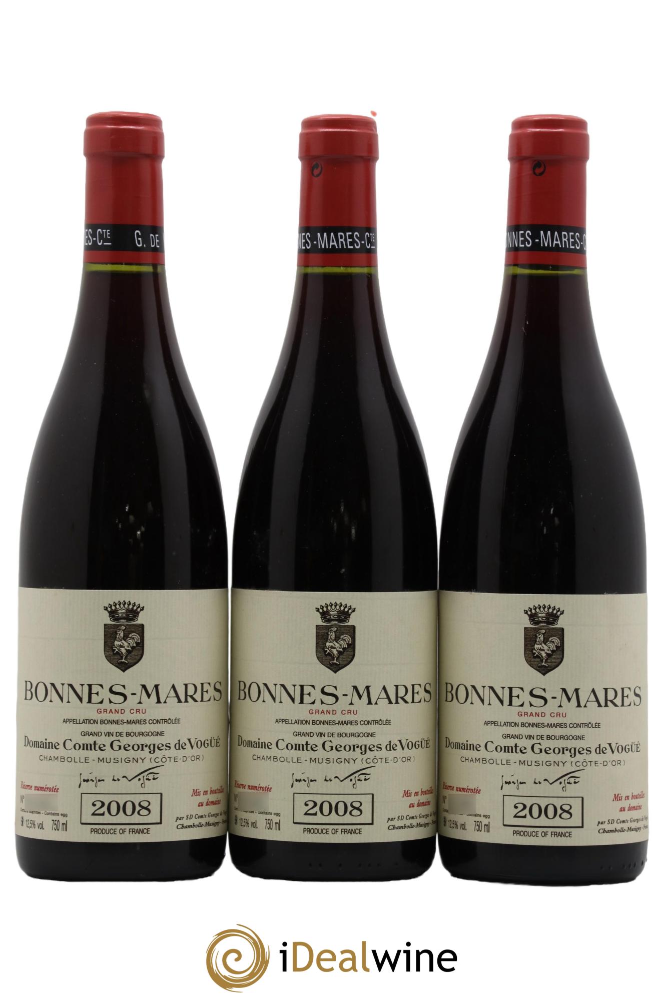 Bonnes-Mares Grand Cru Comte Georges de Vogüé  2008 - Lot of 6 bottles - 2