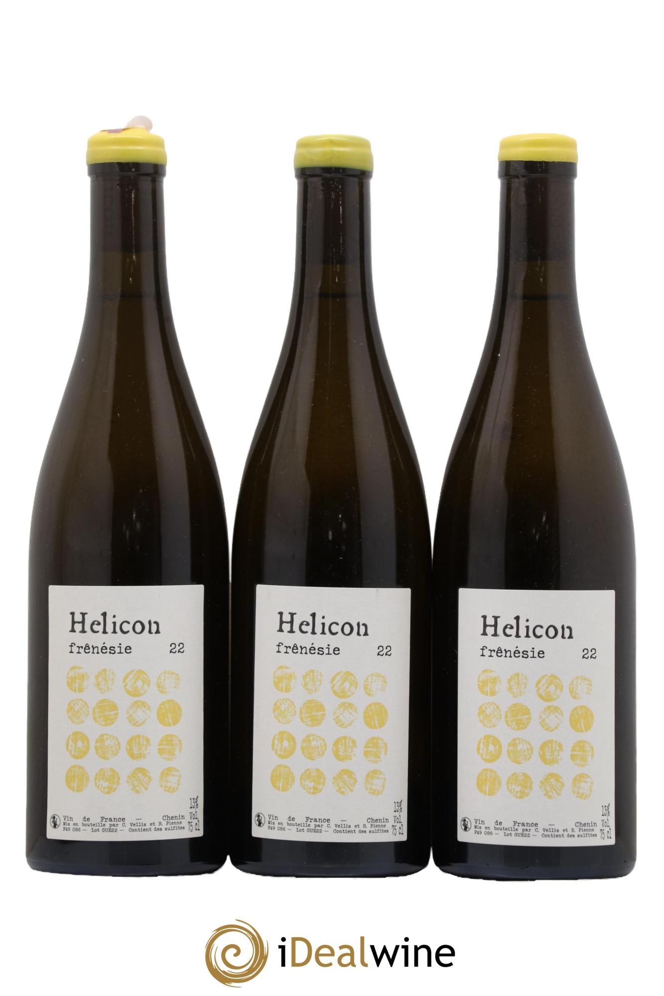 Vin de France Frênésie Helicon  2022 - Lot of 3 bottles - 0