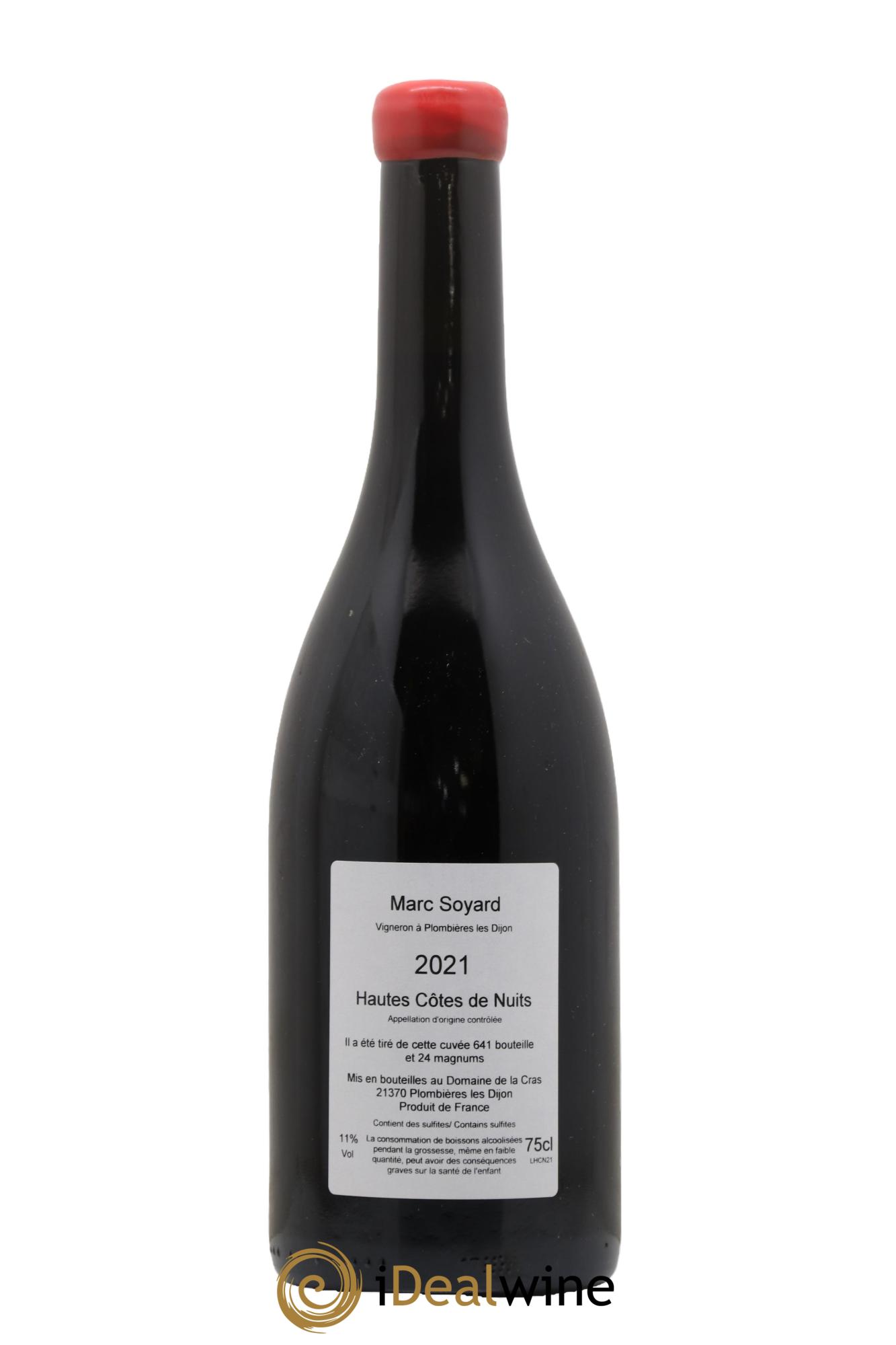 Hautes-Côtes de Nuits Domaine de la Cras - Marc Soyard  2021 - Lot de 1 bouteille - 1