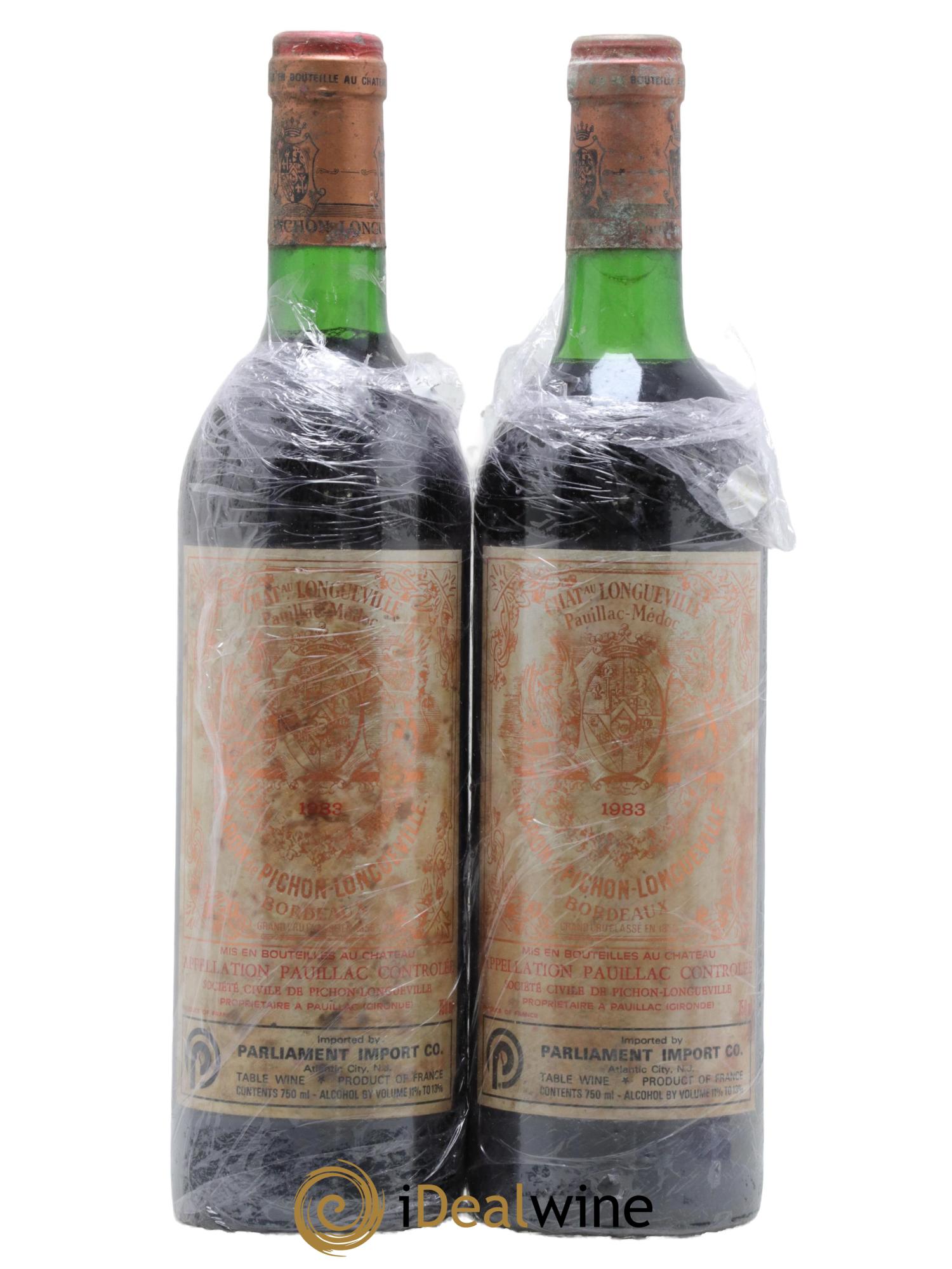 Pichon Longueville Baron 2ème Grand Cru Classé 1983 - Lot of 2 bottles - 0