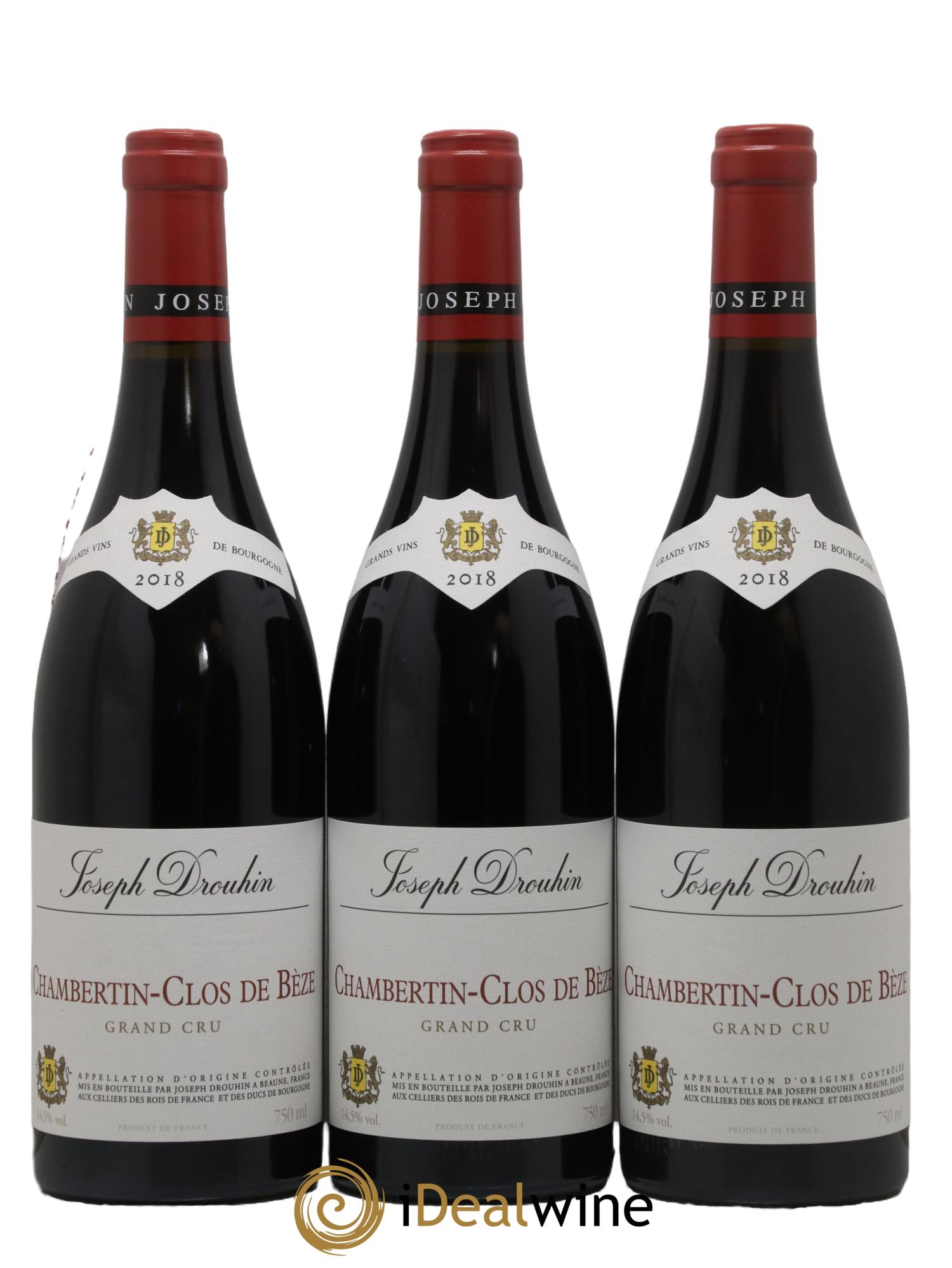 Chambertin Clos de Bèze Grand Cru Joseph Drouhin 2018 - Lot de 3 bouteilles - 0