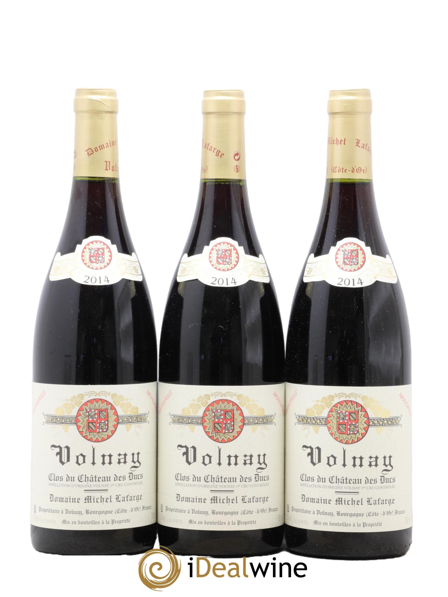 Volnay 1er Cru Clos du Château des Ducs Lafarge (Domaine) 2014 - Lot of 3 bottles - 0