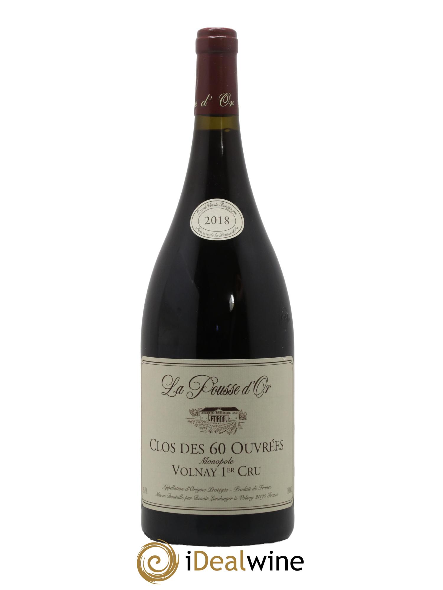 Volnay 1er Cru Clos des 60 ouvrées La Pousse d'Or (Domaine de) 2018 - Lot de 1 magnum - 0