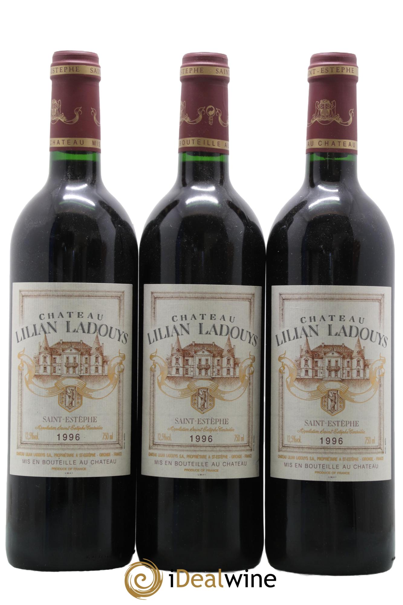 Château Lilian Ladouys Cru Bourgeois 1996 - Lot of 3 bottles - 0