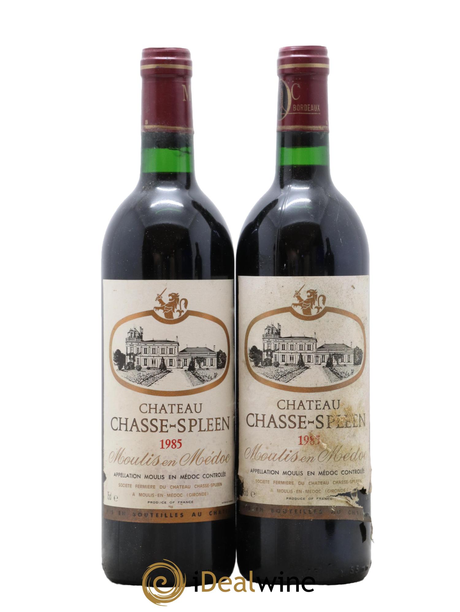 Château Chasse Spleen 1985 - Lotto di 2 bottiglie - 0