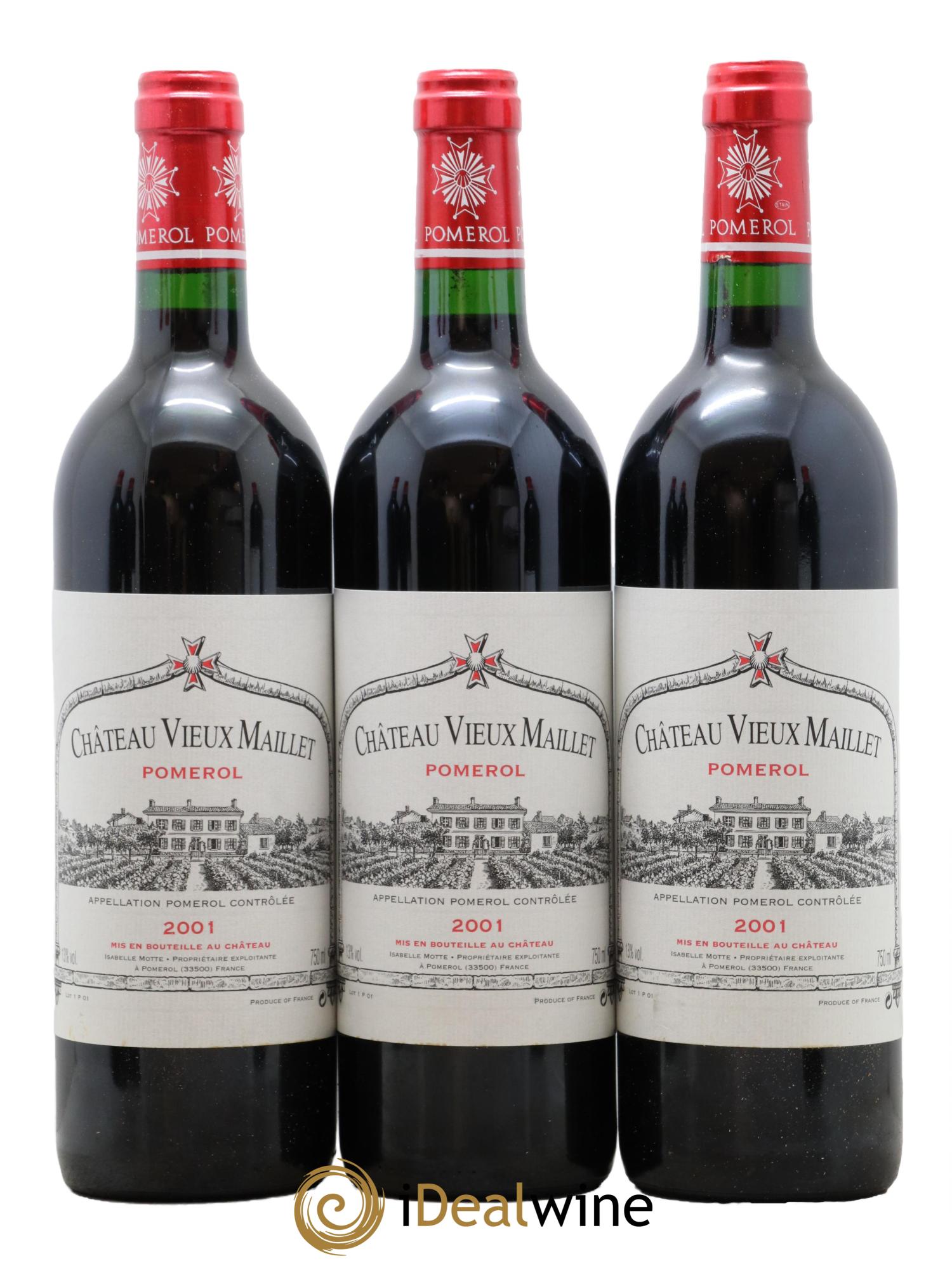 Château Vieux Maillet 2001 - Lot of 12 bottles - 3