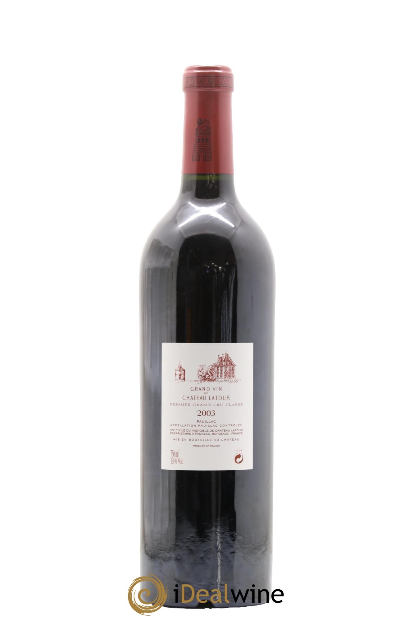 Château Latour 1er Grand Cru Classé 2003 - Lotto di 1 bottiglia - 1