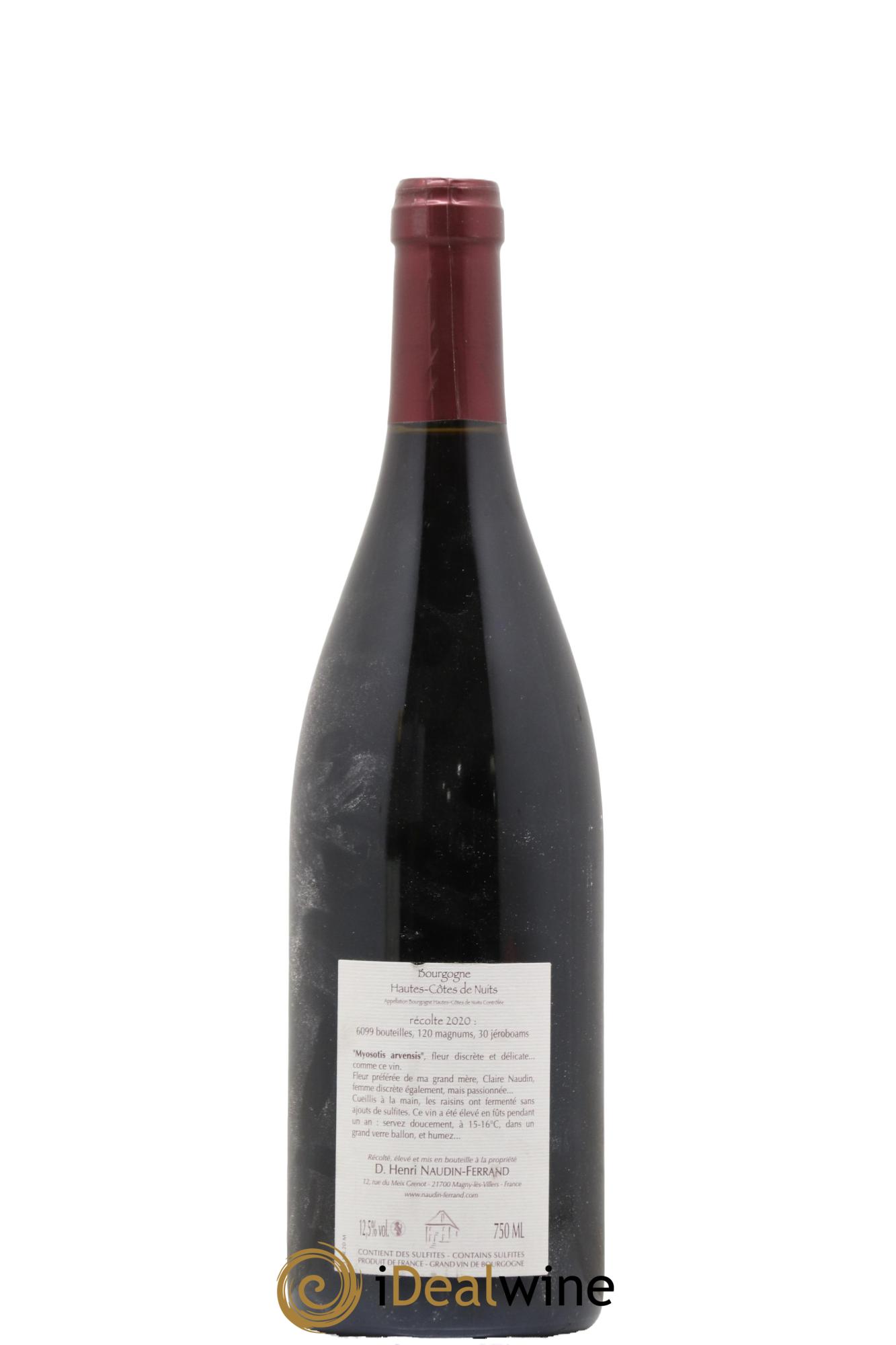 Hautes-Côtes de Nuits Myosotis Arvensis Naudin-Ferrand (Domaine) 2020 - Posten von 1 Flasche - 1