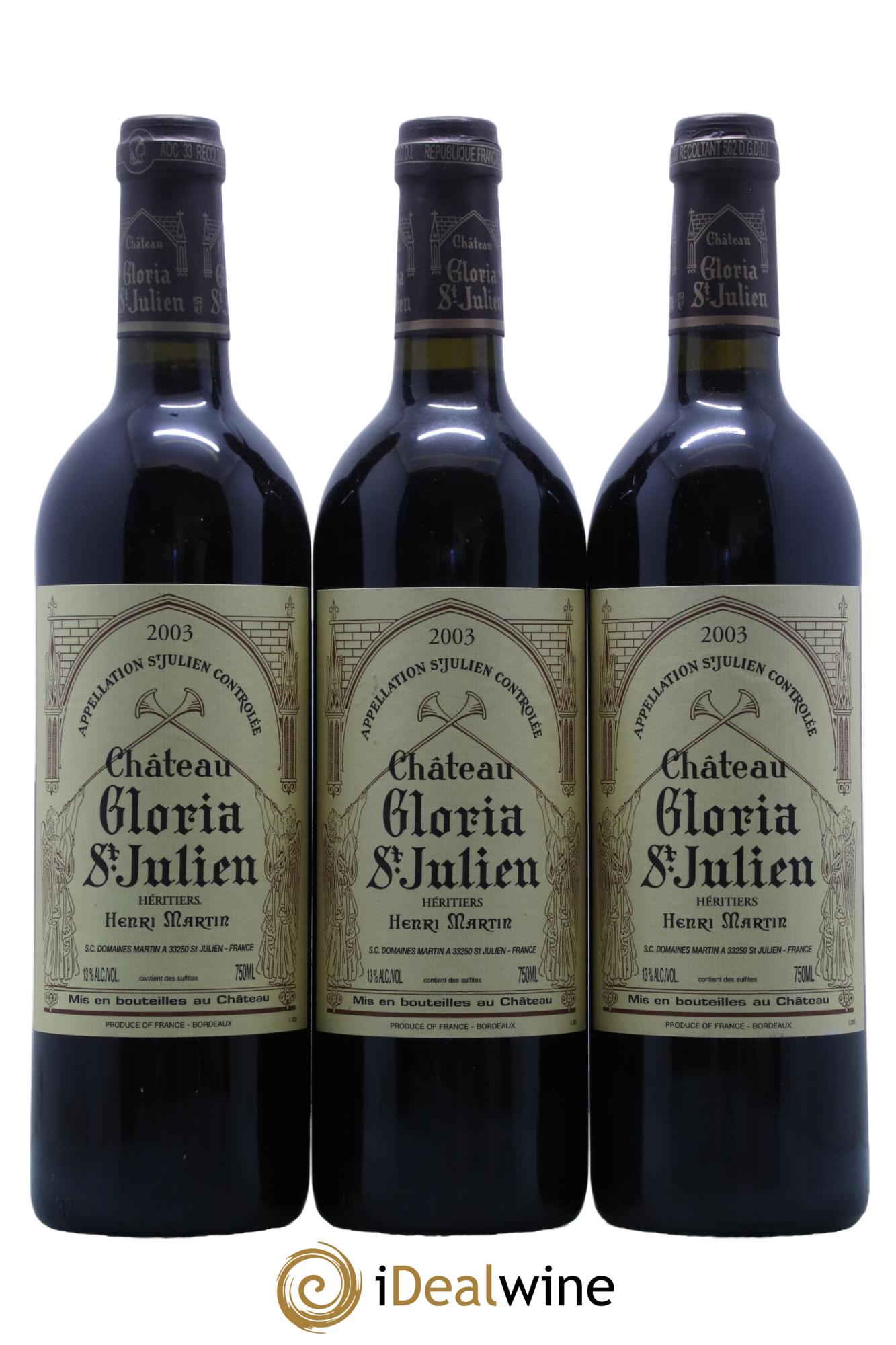 Château Gloria  2003 - Posten von 12 Flaschen - 4