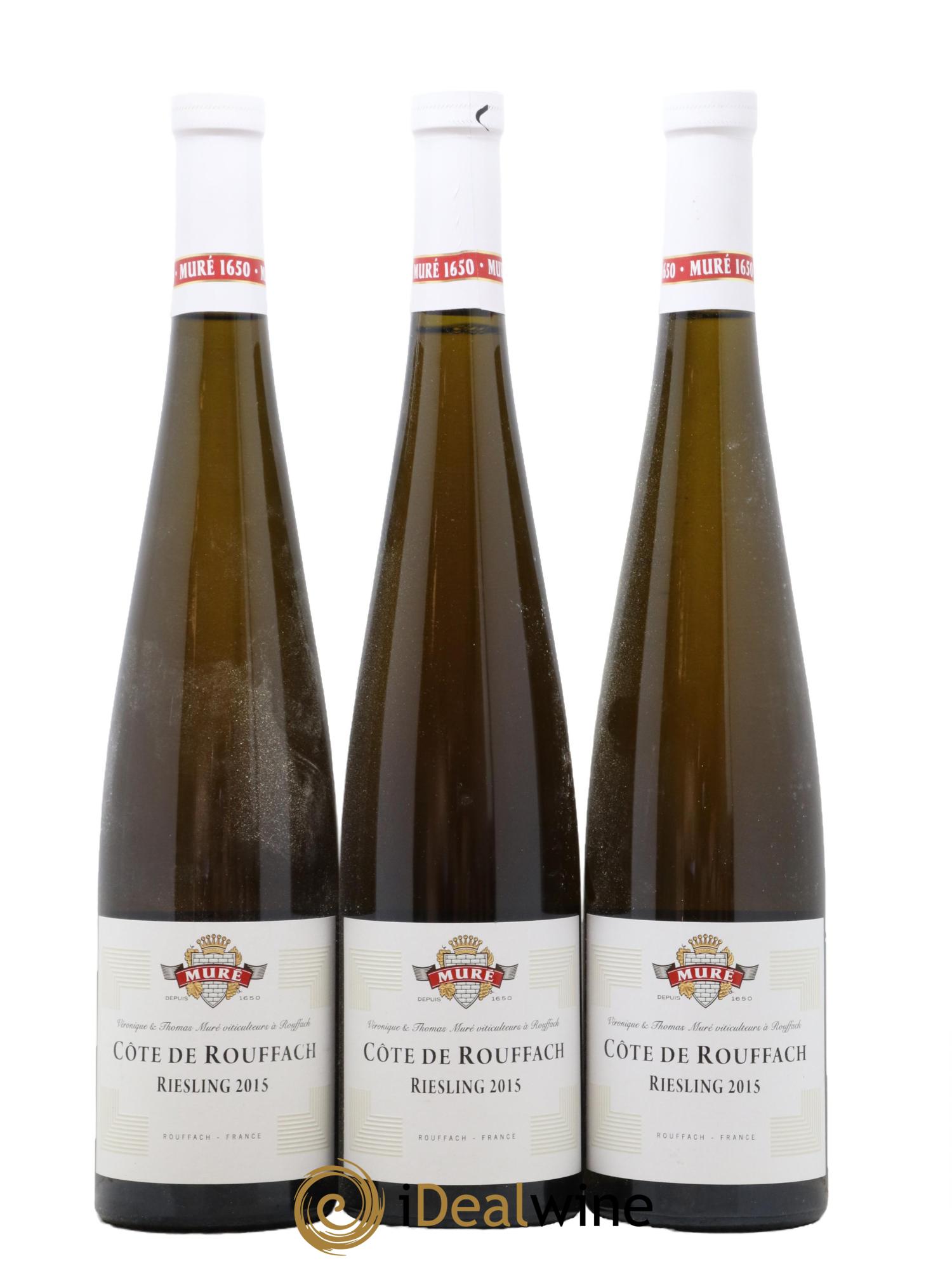 Alsace Cote De Rouffach Mure 2015 - Lot de 3 bouteilles - 0