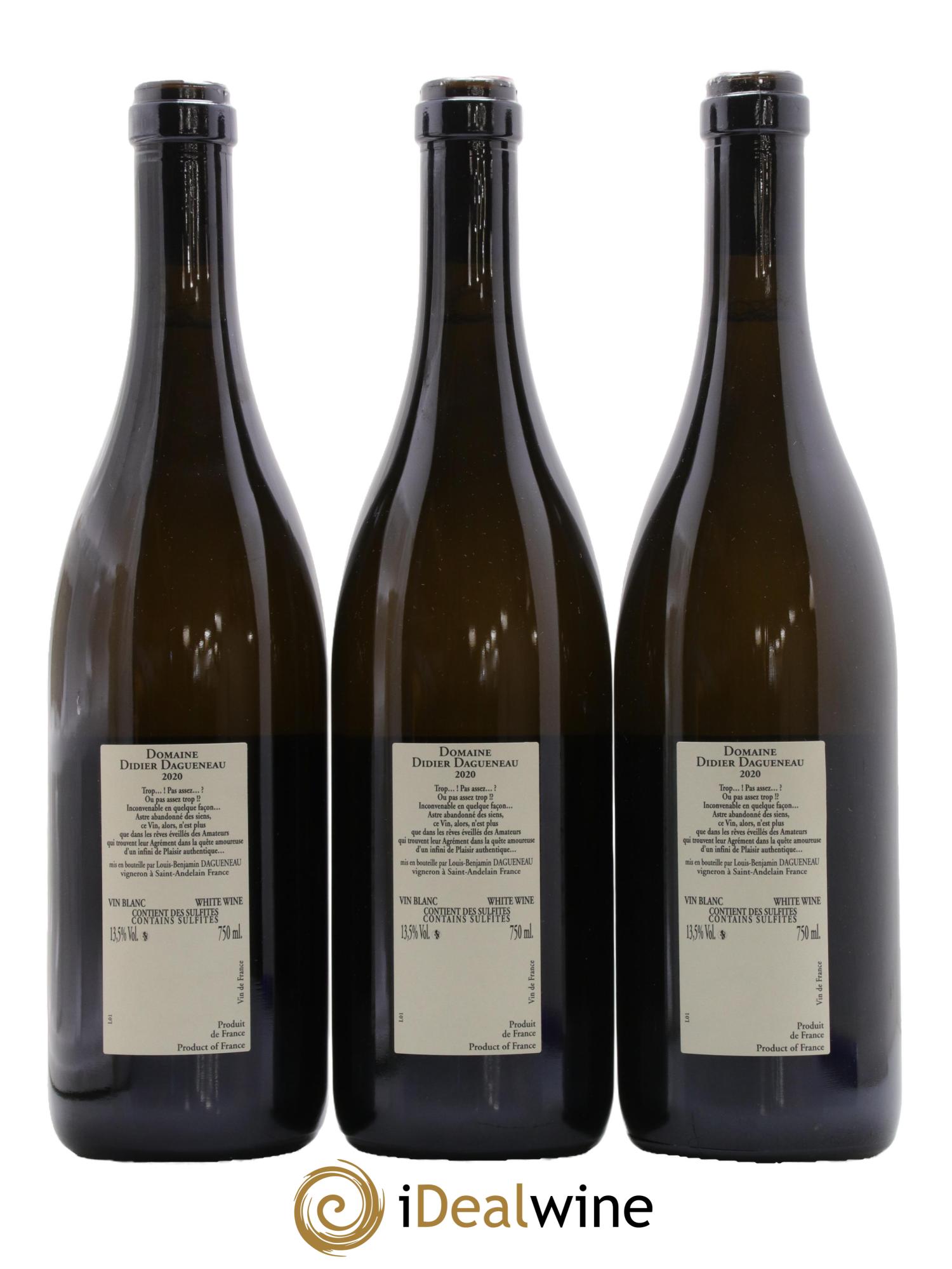 Pouilly-Fumé Buisson Renard Dagueneau (Domaine Didier - Louis-Benjamin) 2020 - Lot de 3 bouteilles - 1