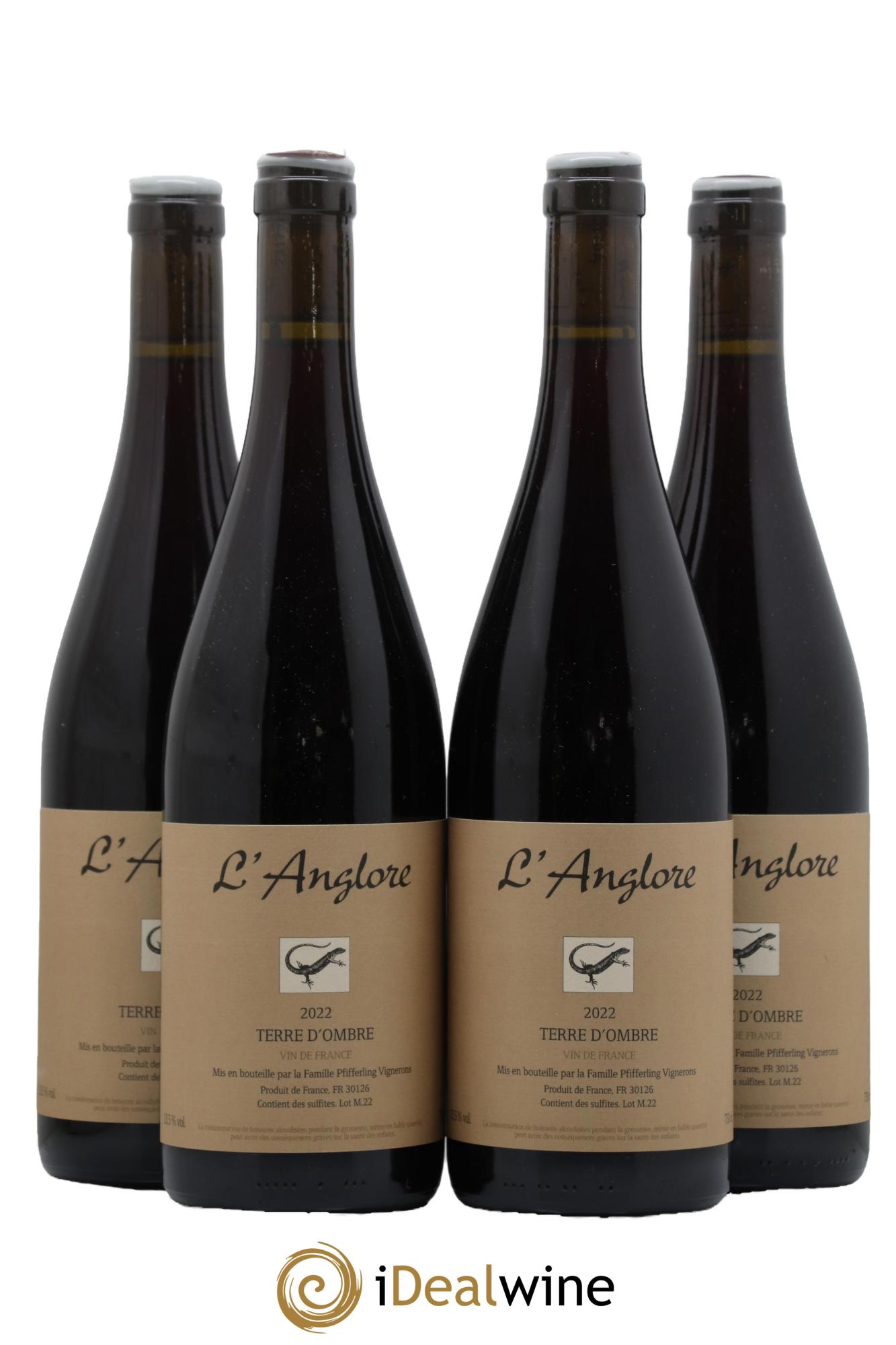 Vin de France Terre d'Ombre L'Anglore  2022 - Lot de 4 bouteilles - 0