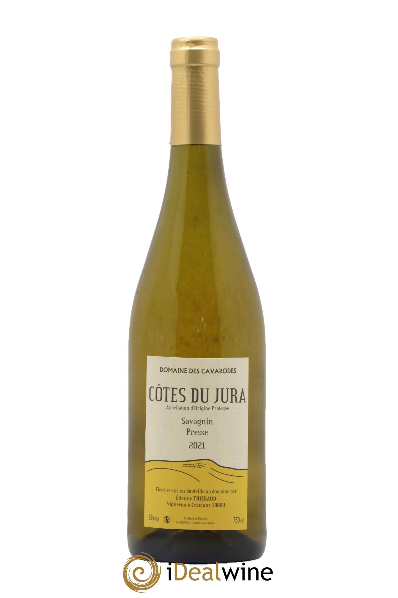 Côtes du Jura Savagnin pressé Cavarodes (Domaine des) - Etienne Thiébaud 2021 - Posten von 1 Flasche - 0