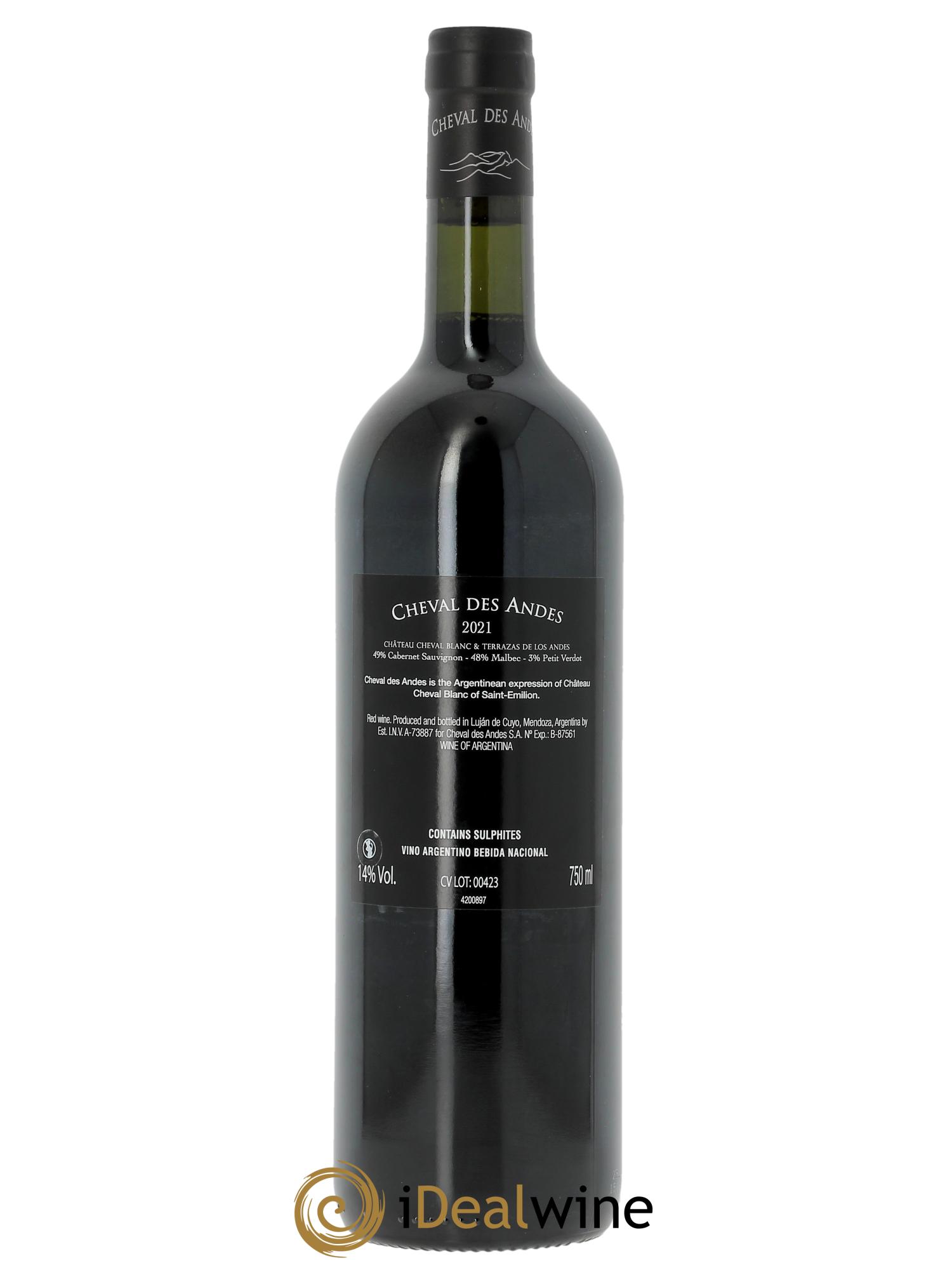 Mendoza Cheval des Andes (Original-holzkiste ab 6 bts) 2021 - Posten von 1 Flasche - 1