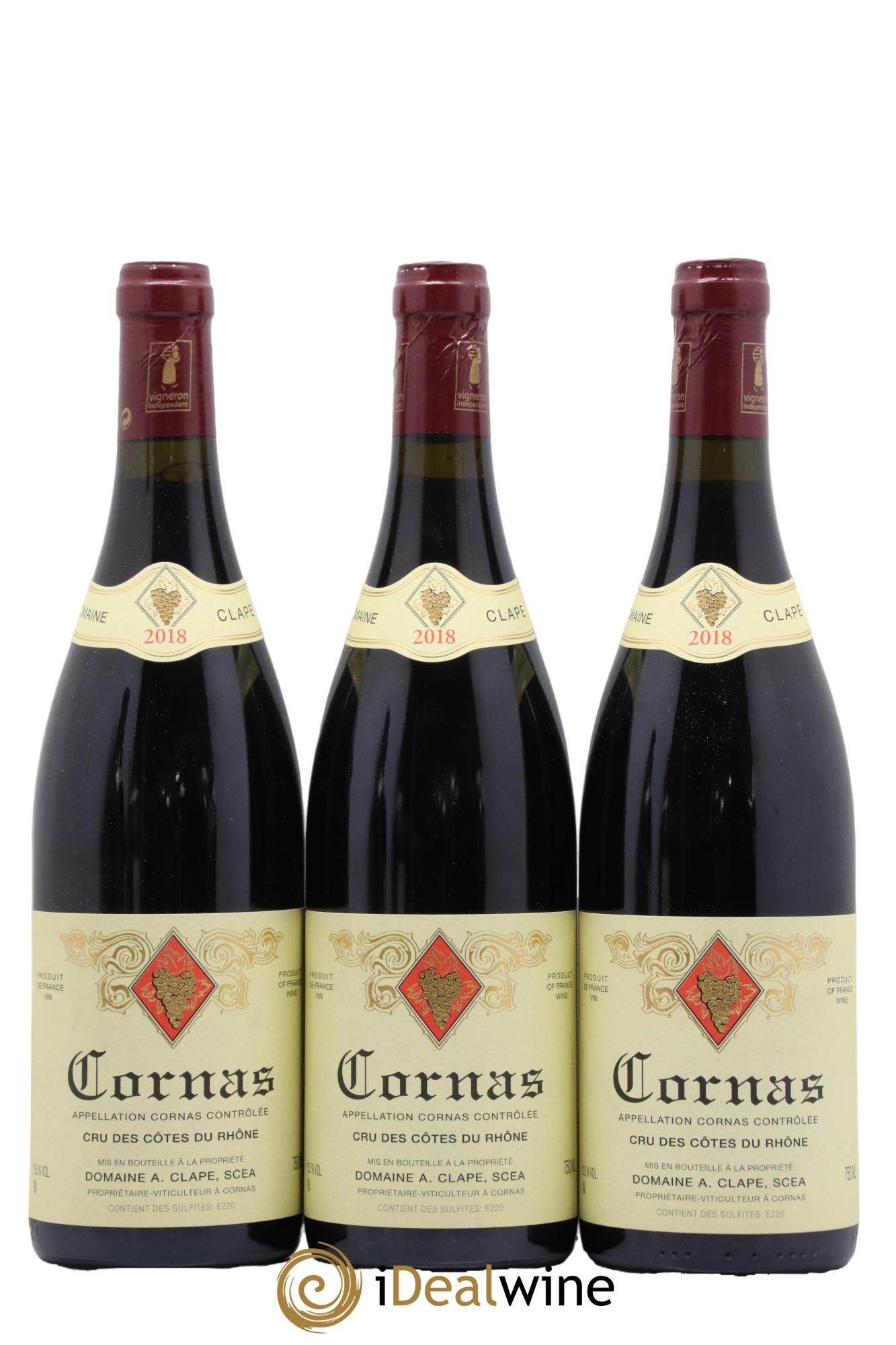 Cornas Auguste Clape 2018 - Lot of 3 bottles - 0