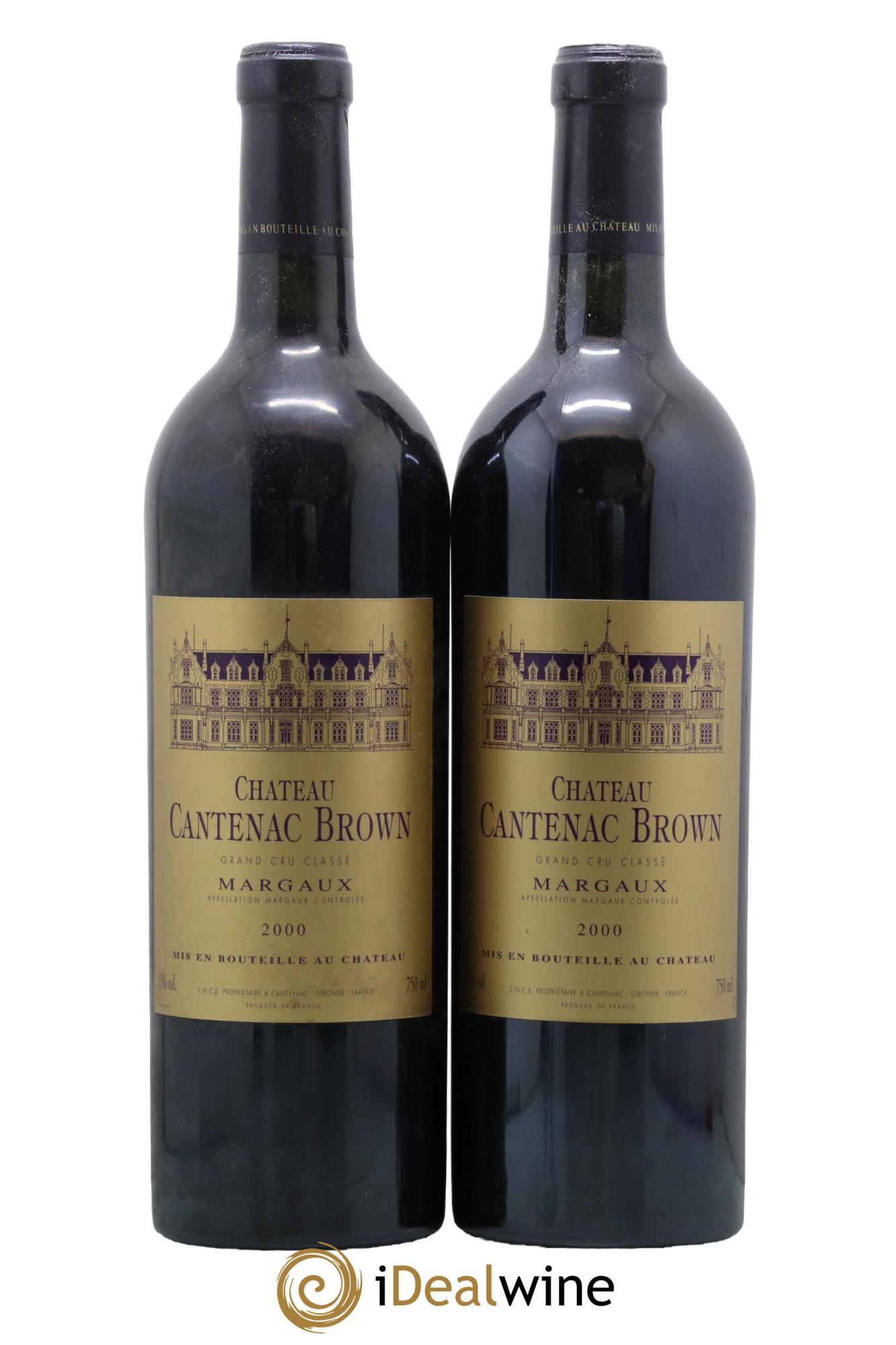 Château Cantenac Brown 3ème Grand Cru Classé 2000 - Lotto di 2 bottiglie - 0