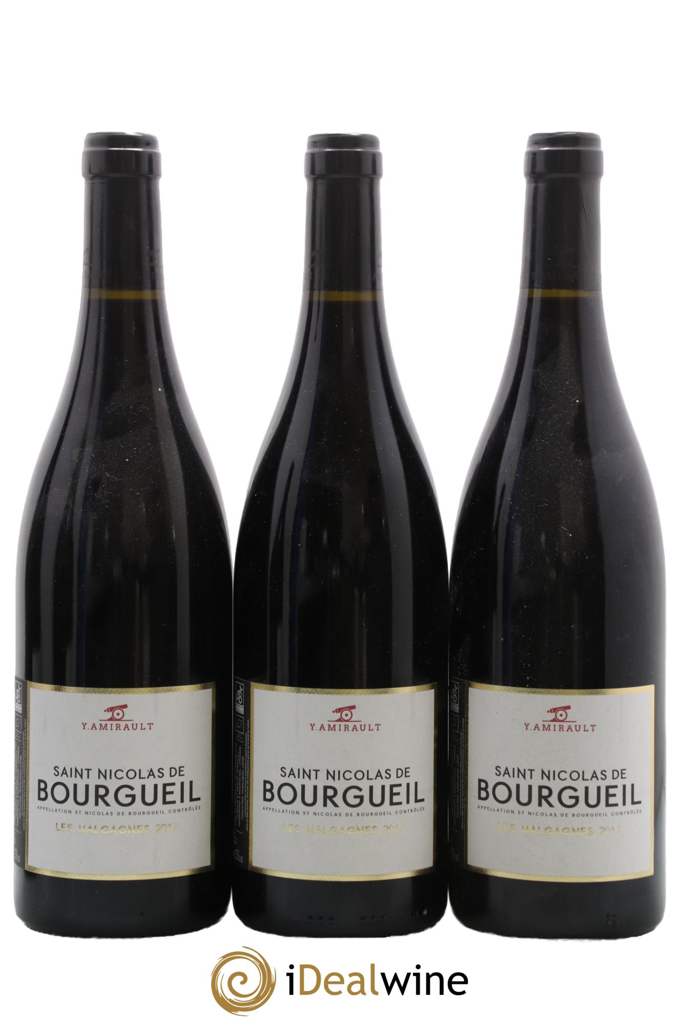 Saint-Nicolas de Bourgueil Les Malgagnes Yannick Amirault (Domaine) 2017 - Posten von 3 Flaschen - 0