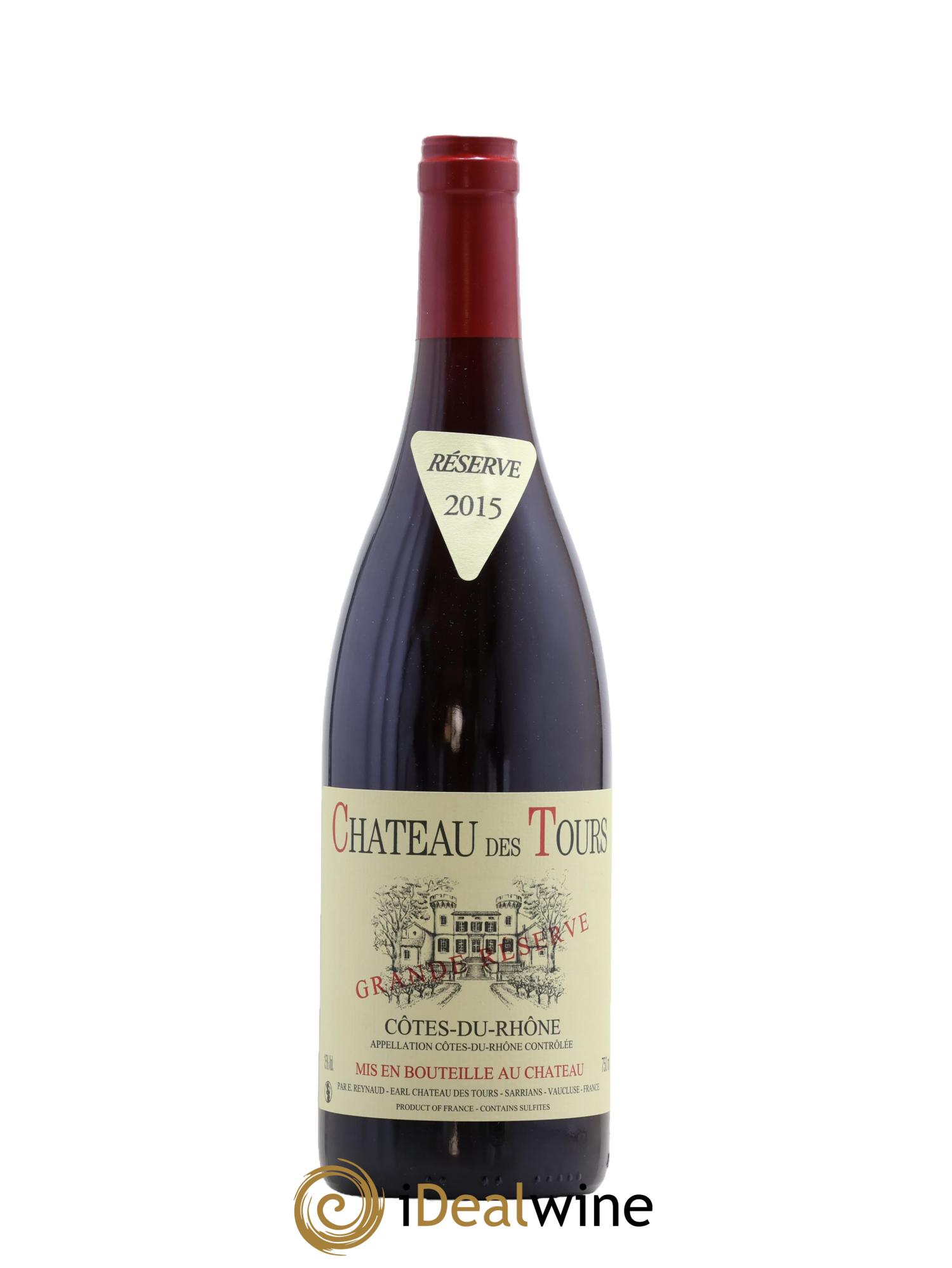 Côtes du Rhône Château des Tours Grande Réserve Emmanuel Reynaud 2015 - Lot of 1 bottle - 0