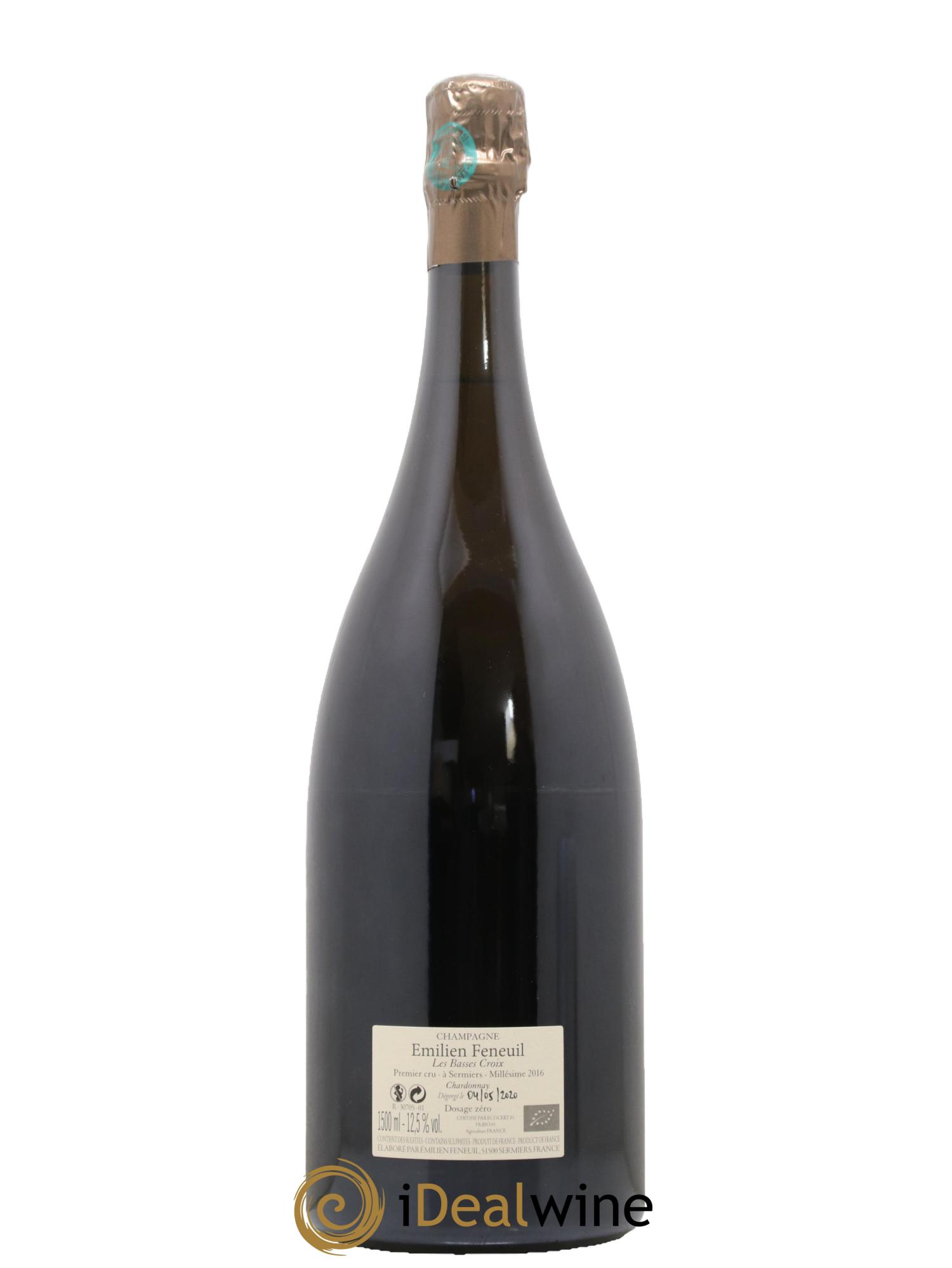 Champagne Les Basses Croix Blancs de Blanc Emilien Feneuil 2016 - Posten von 1 Magnum - 1